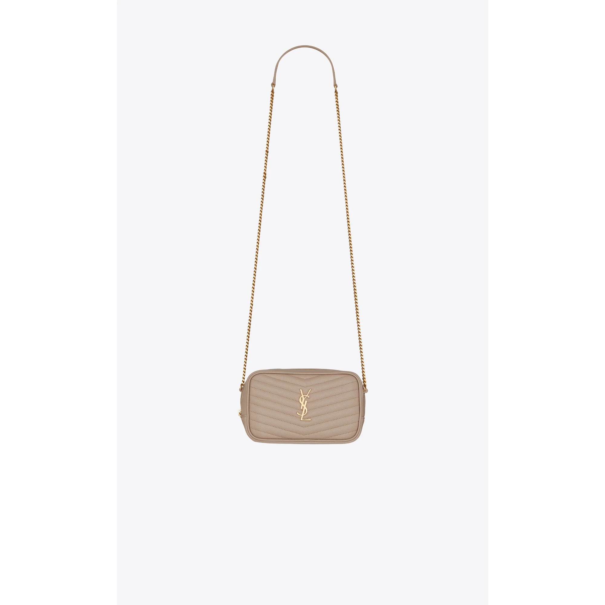 Mini Lou With Chain - Dark Beige