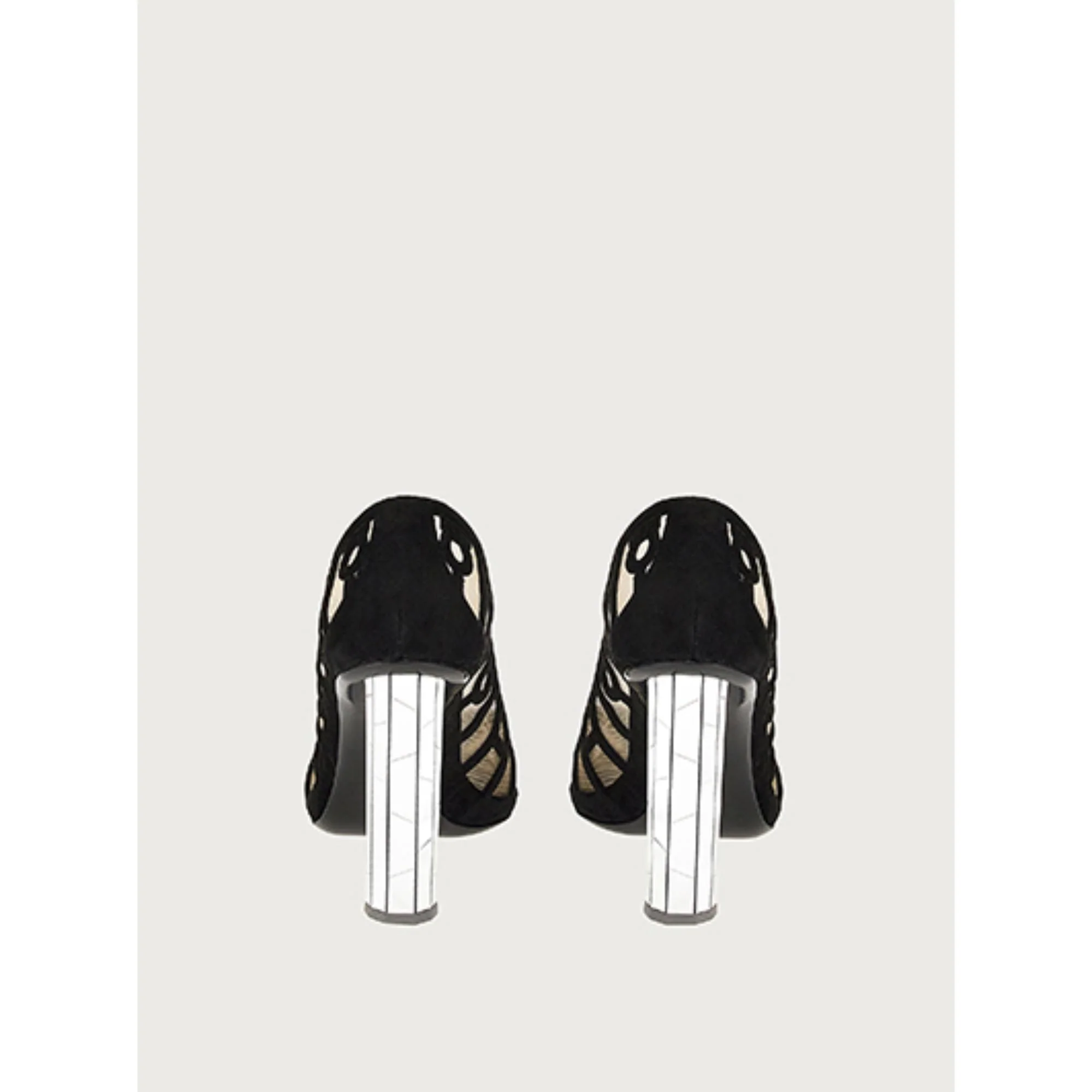 Mirrored Heel Pumps - Black - Image 4