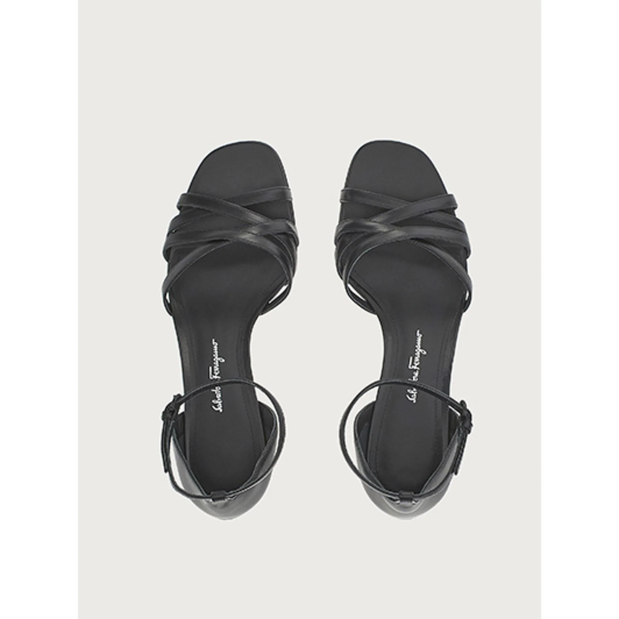 Mirrored Heel Sandals - Black - Image 2