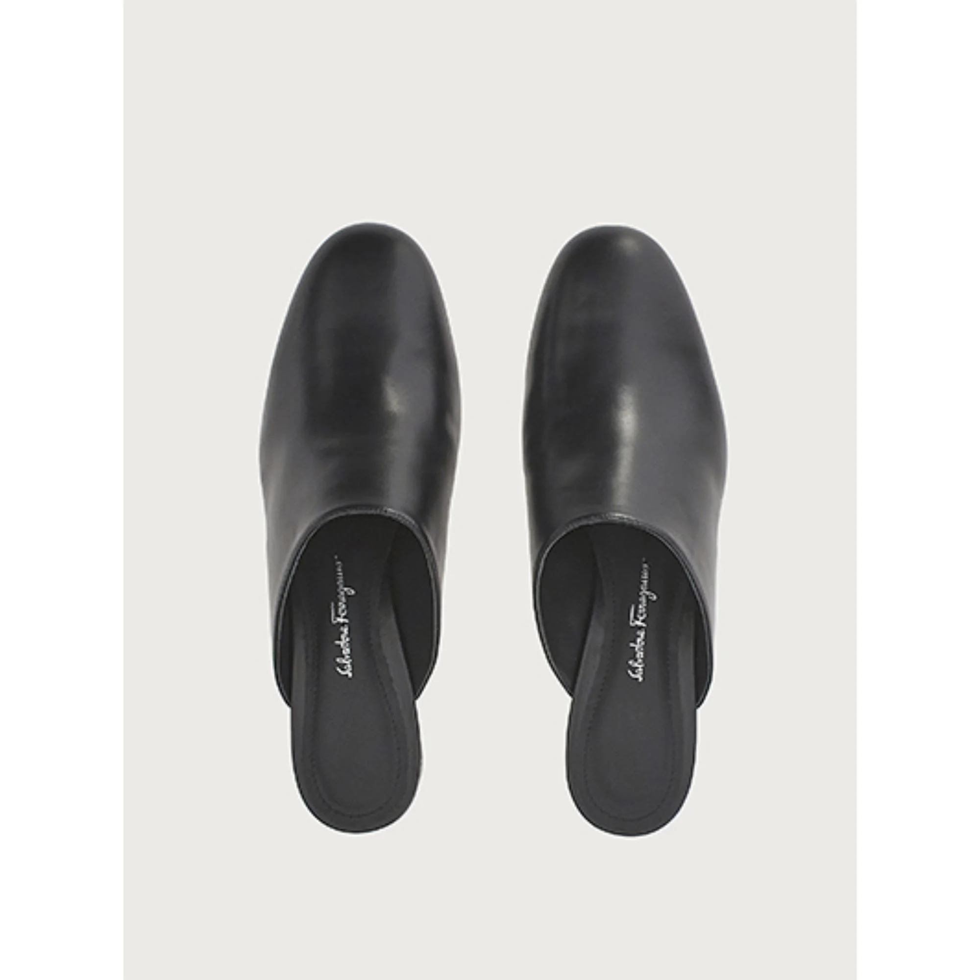 Mirrored Heel Mule - Black - Image 2