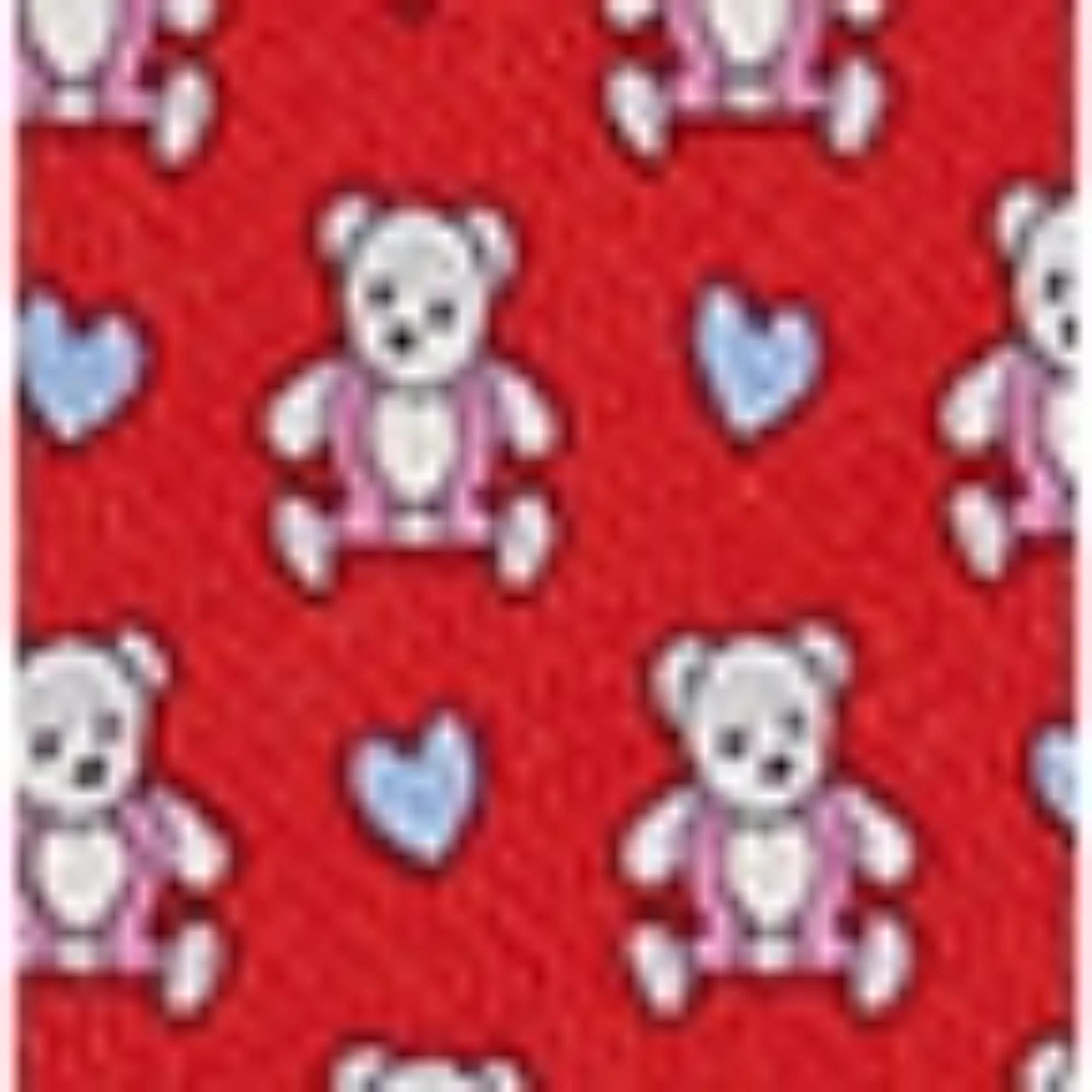 Teddy Bears And Gancini Print Silk Tie - Red - Image 3