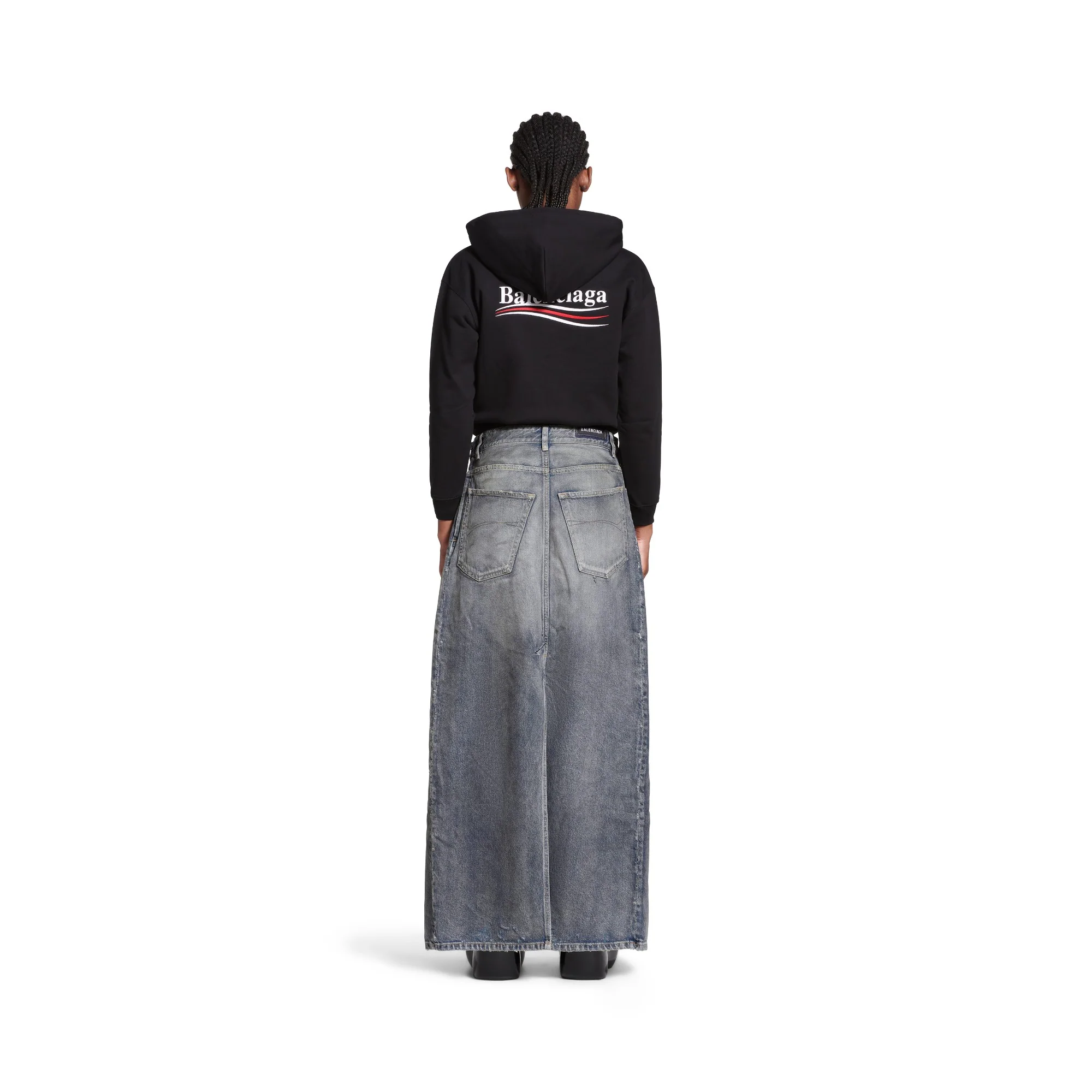 Apron Pants Skirt Sf - Dirty Pale Blue - Image 4