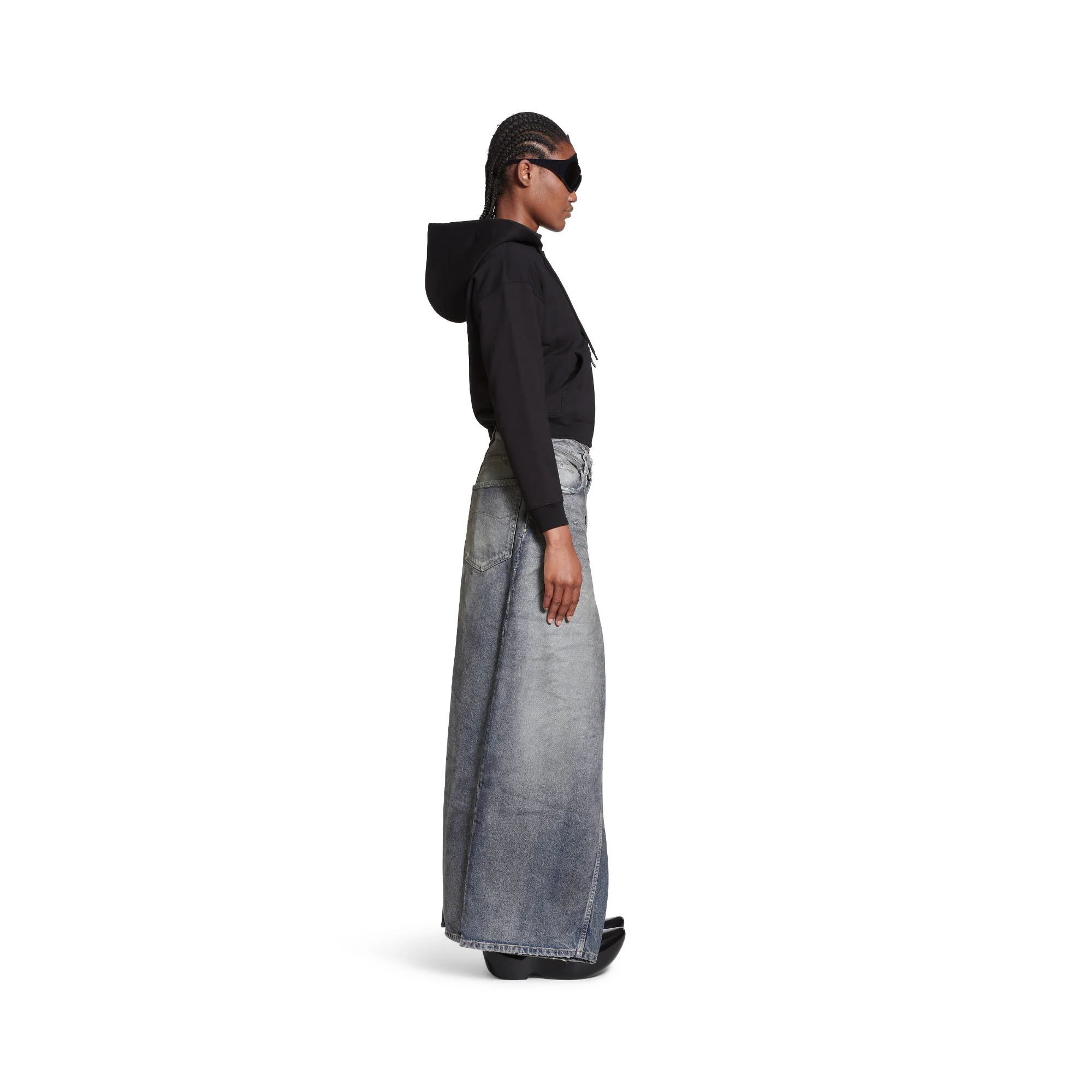 Apron Pants Skirt Sf - Dirty Pale Blue - Image 5