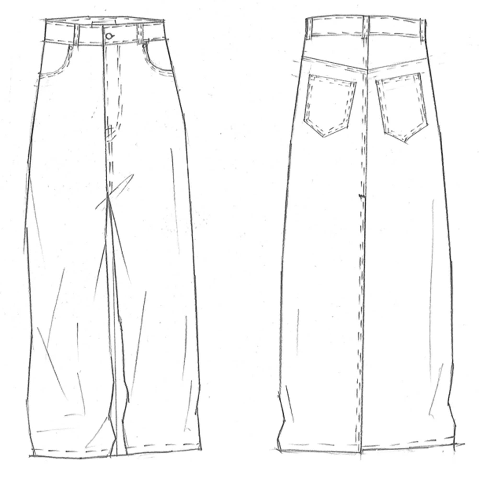 Apron Pants Skirt Sf - Blue Light Ring