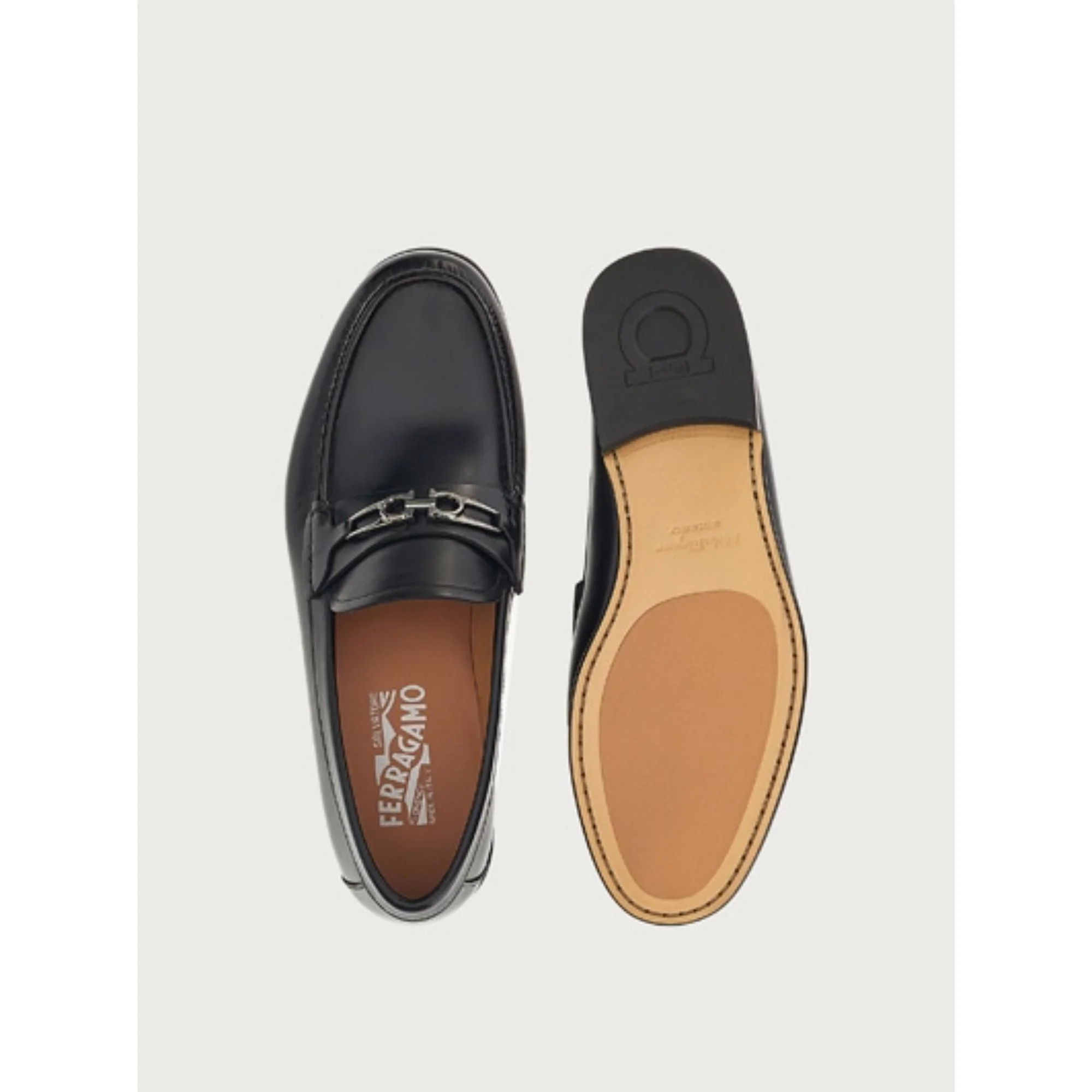 Moccasin with Gancini Ornament - Black - Image 3