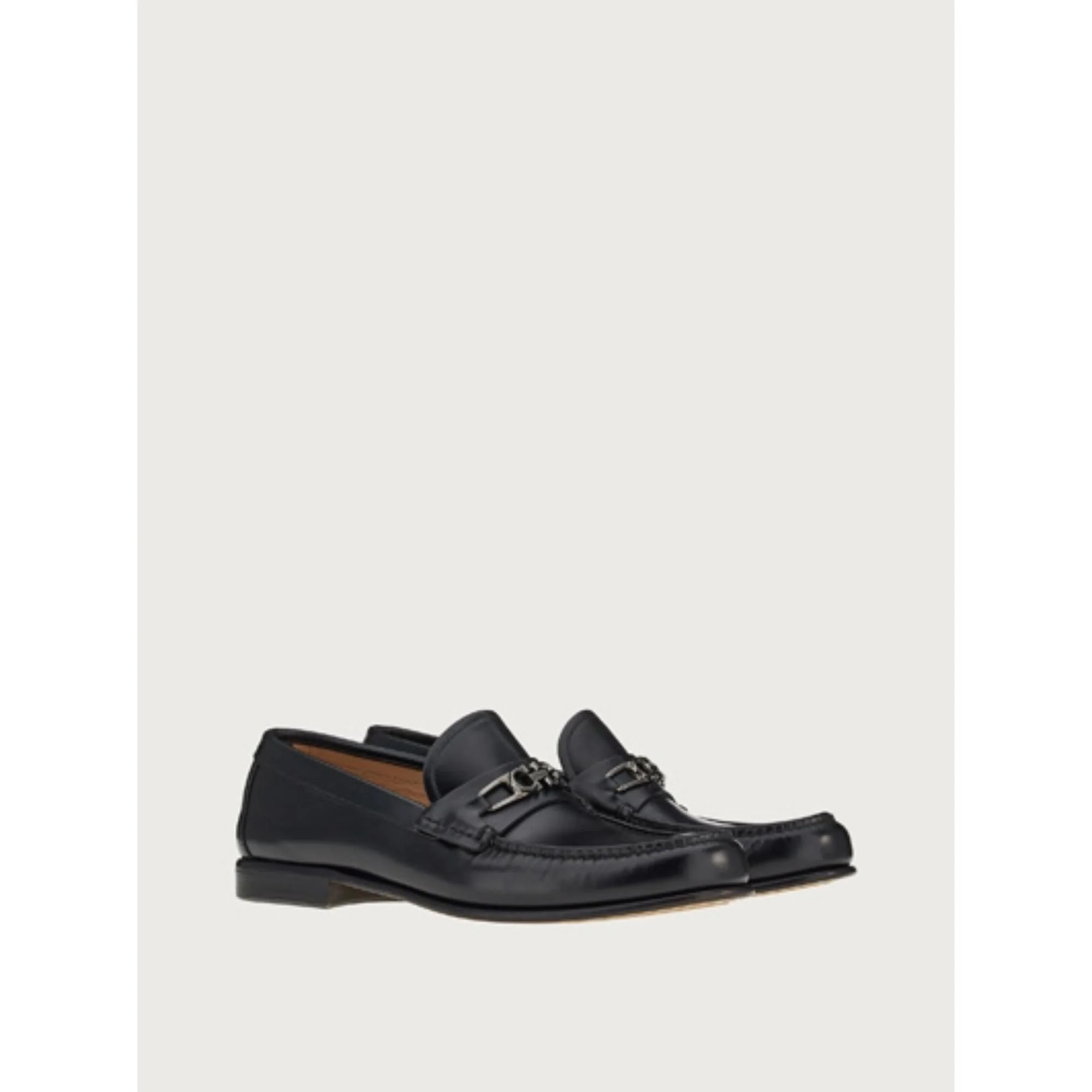 Moccasin with Gancini Ornament - Black - Image 4