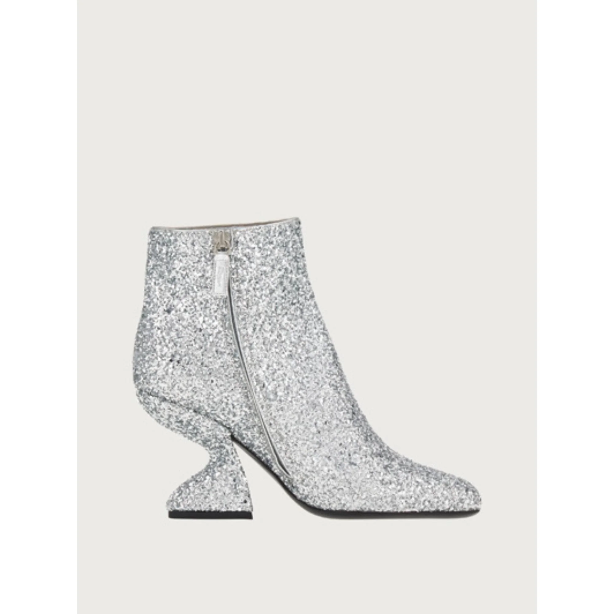 F-Heel Ankle Boots - Silver - Image 6
