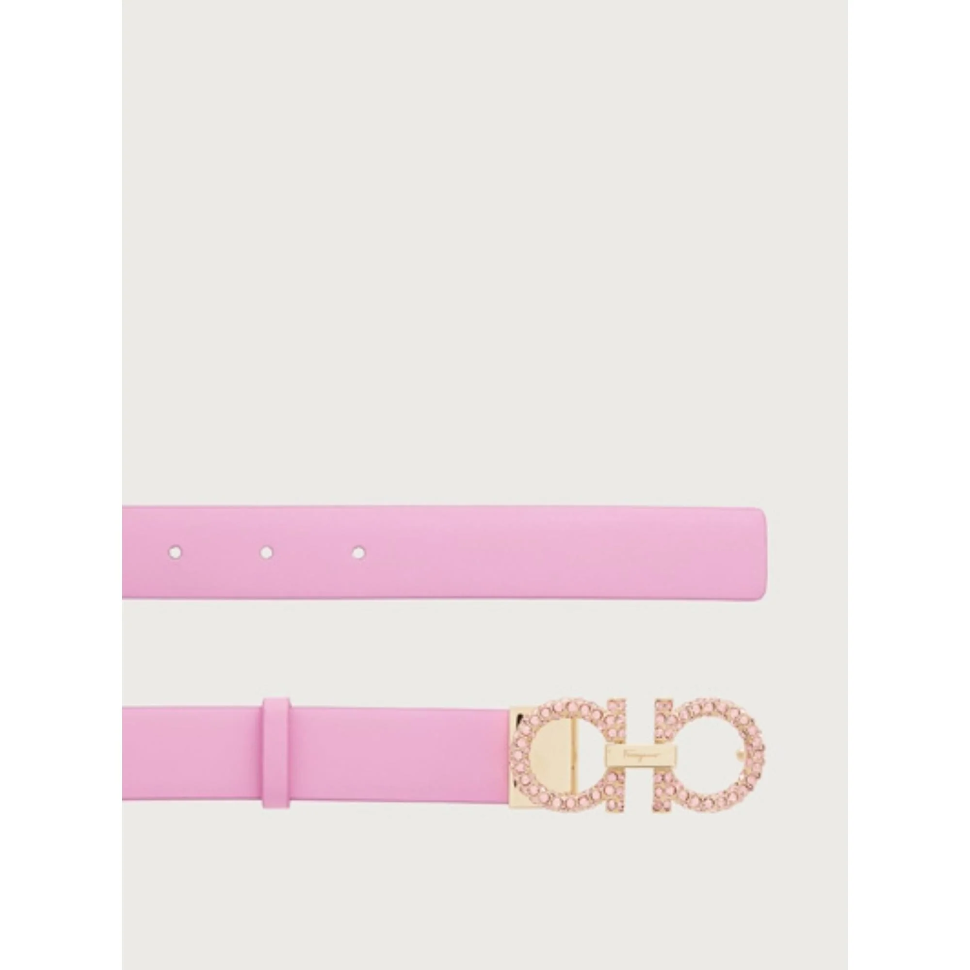 Adjustable Gancini Belt - Flamingo - Image 2