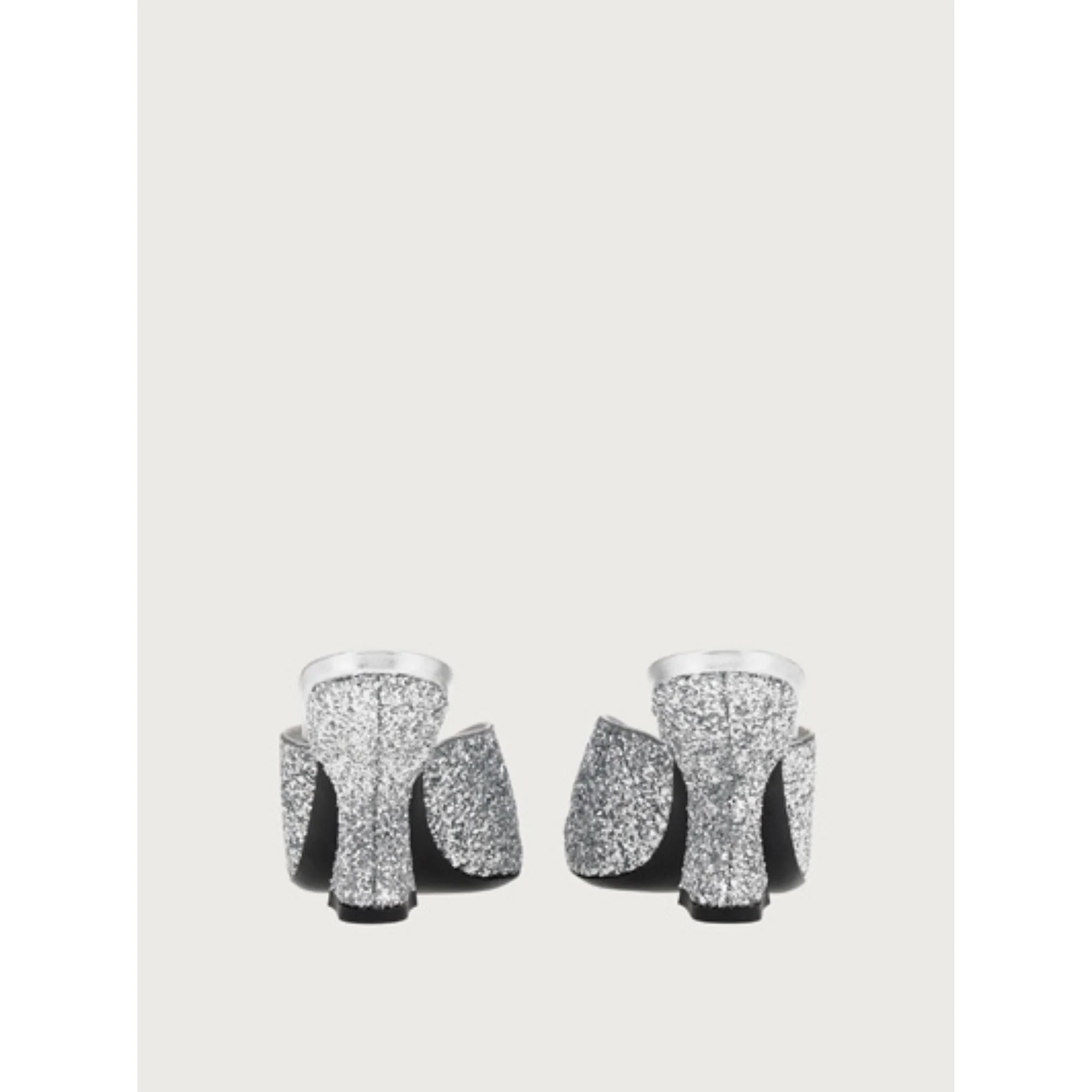 F-Heel Sandals - Silver - Image 4