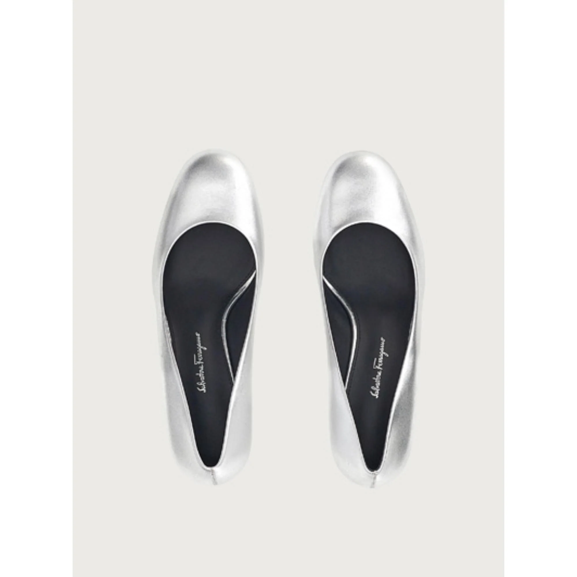 Mirrored Heel Pumps Shoe - Silver - Image 2