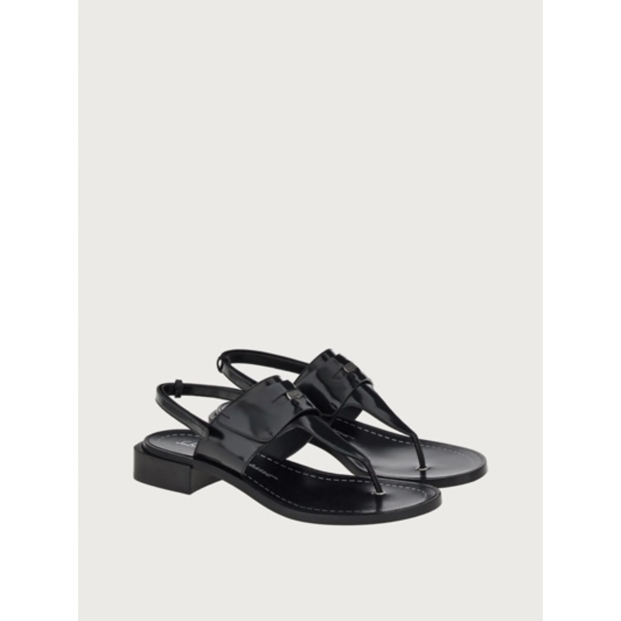Block Heel Sandals - Black - Image 4