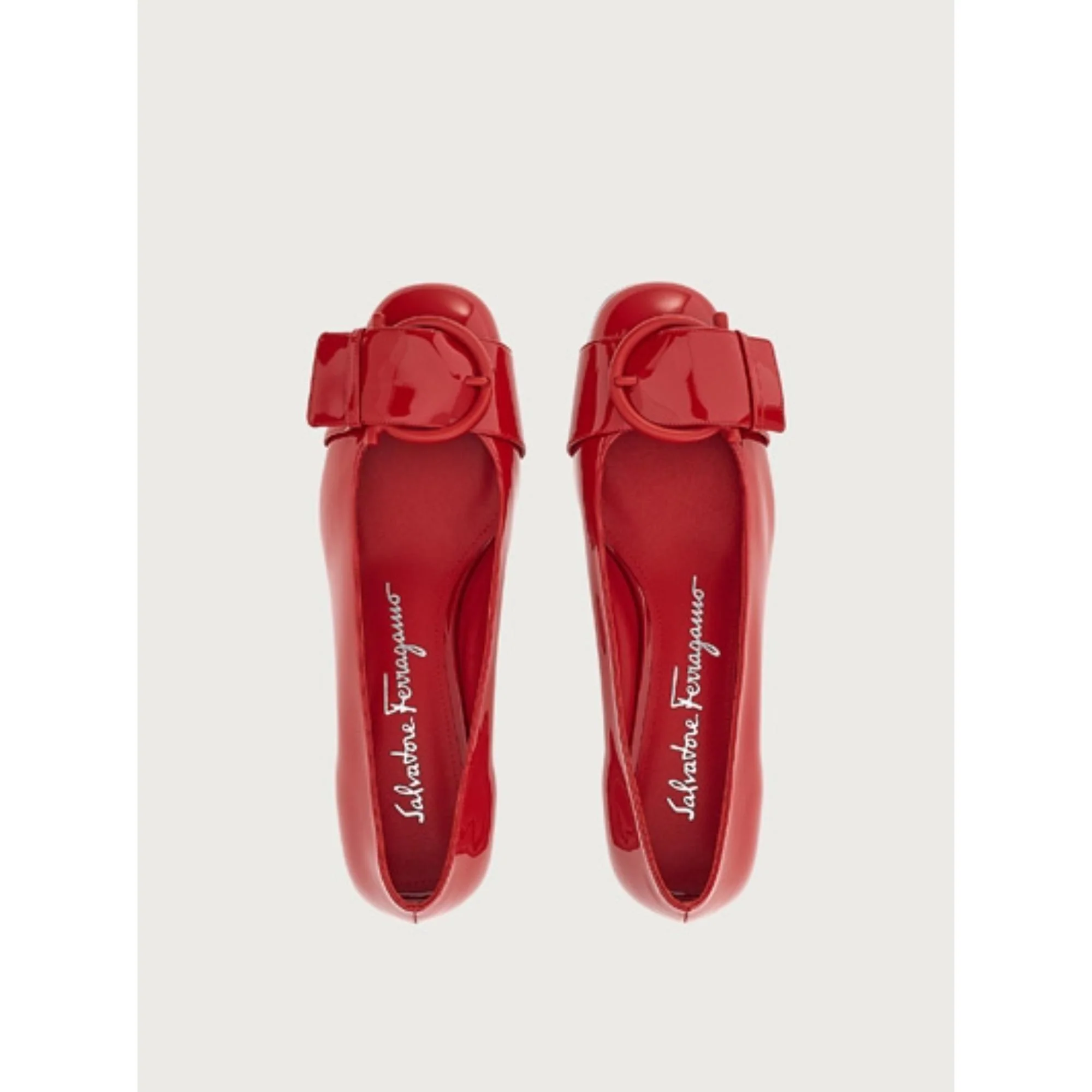 Gancini Pumps Shoe - Lipstick Red - Image 2
