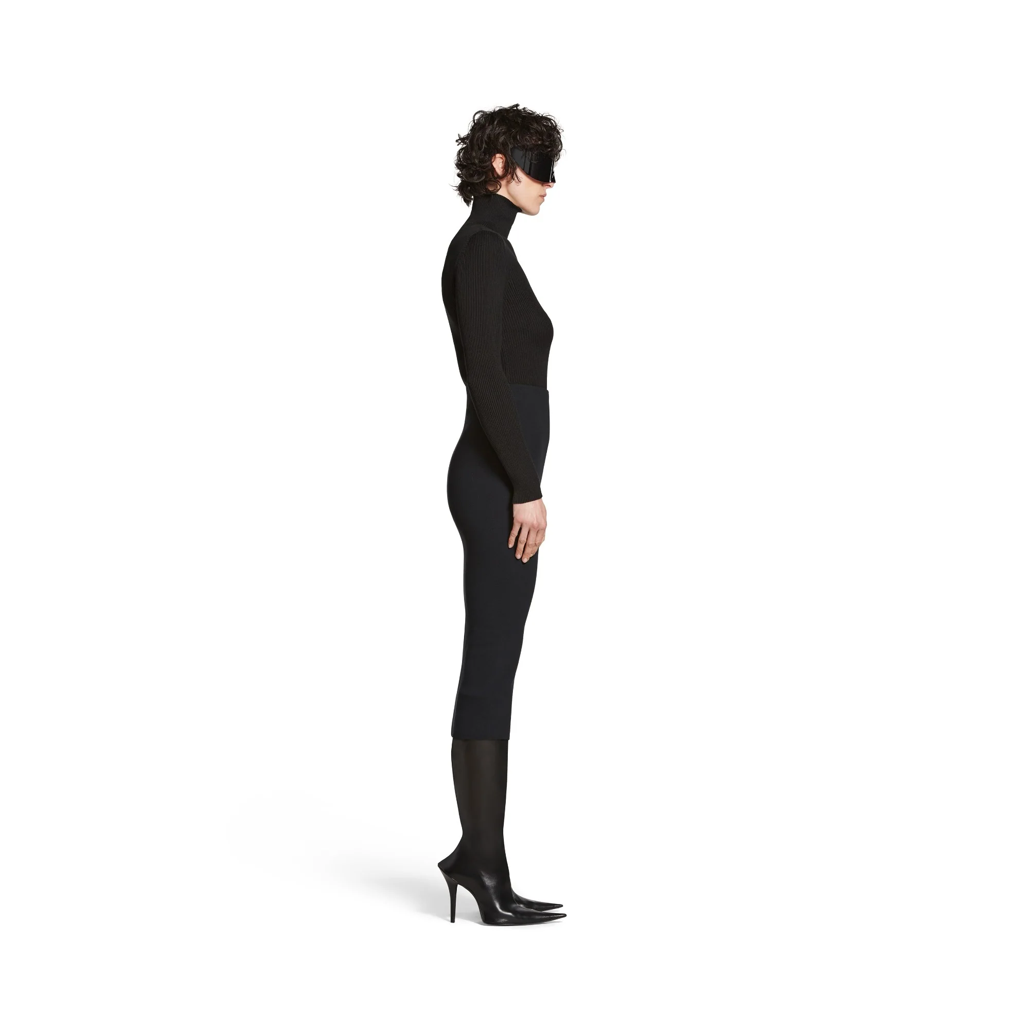 Midi Twisted Skirt - Black - Image 5