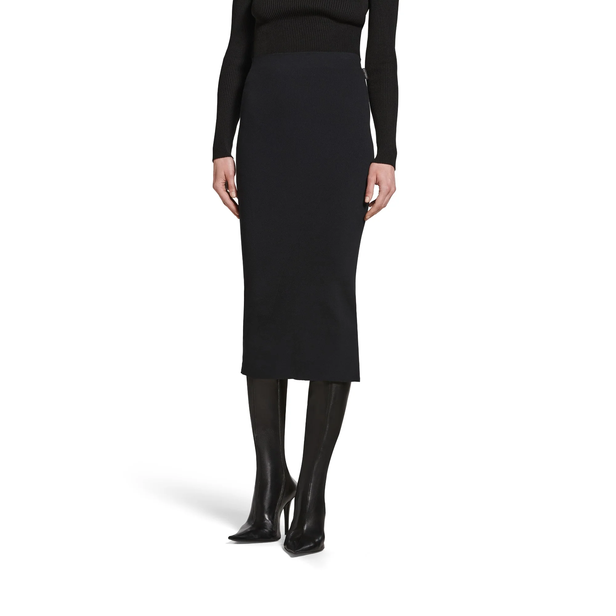 Midi Twisted Skirt - Black - Image 6
