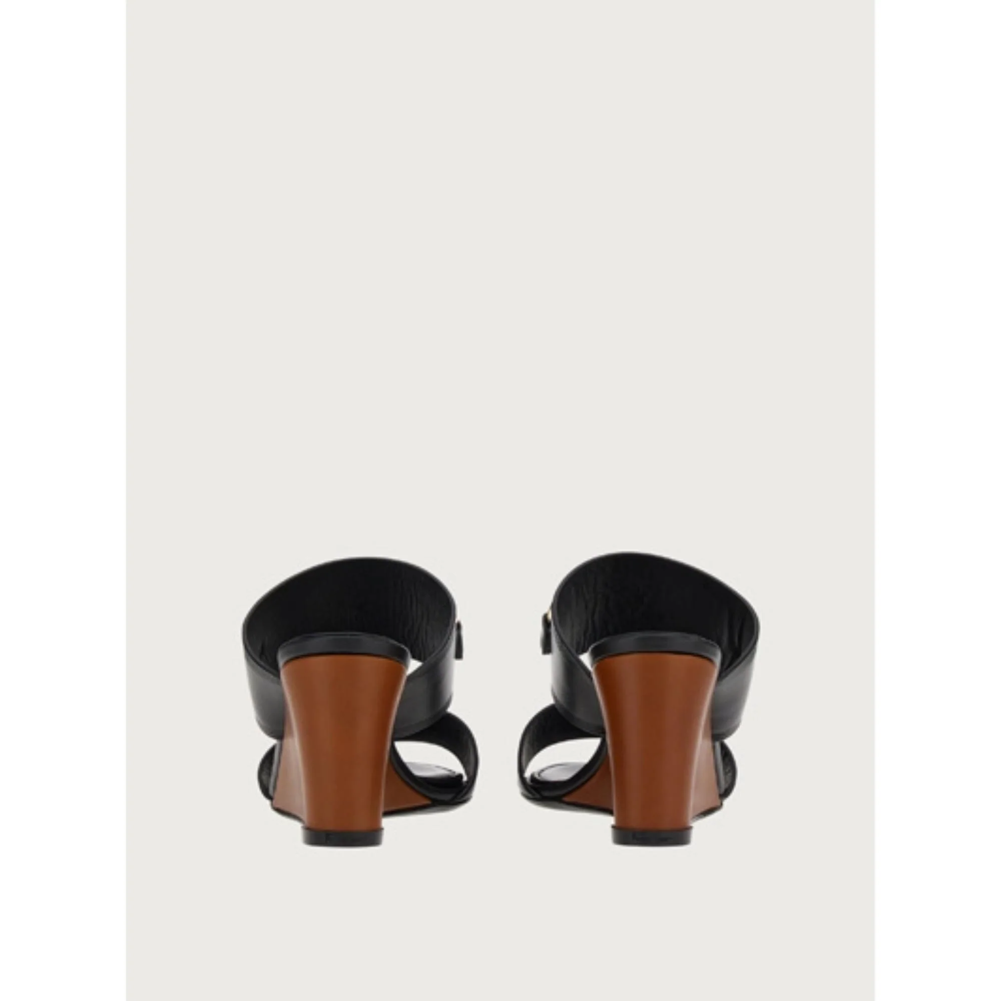 Gancini Wedges Sandals - Black - Image 4