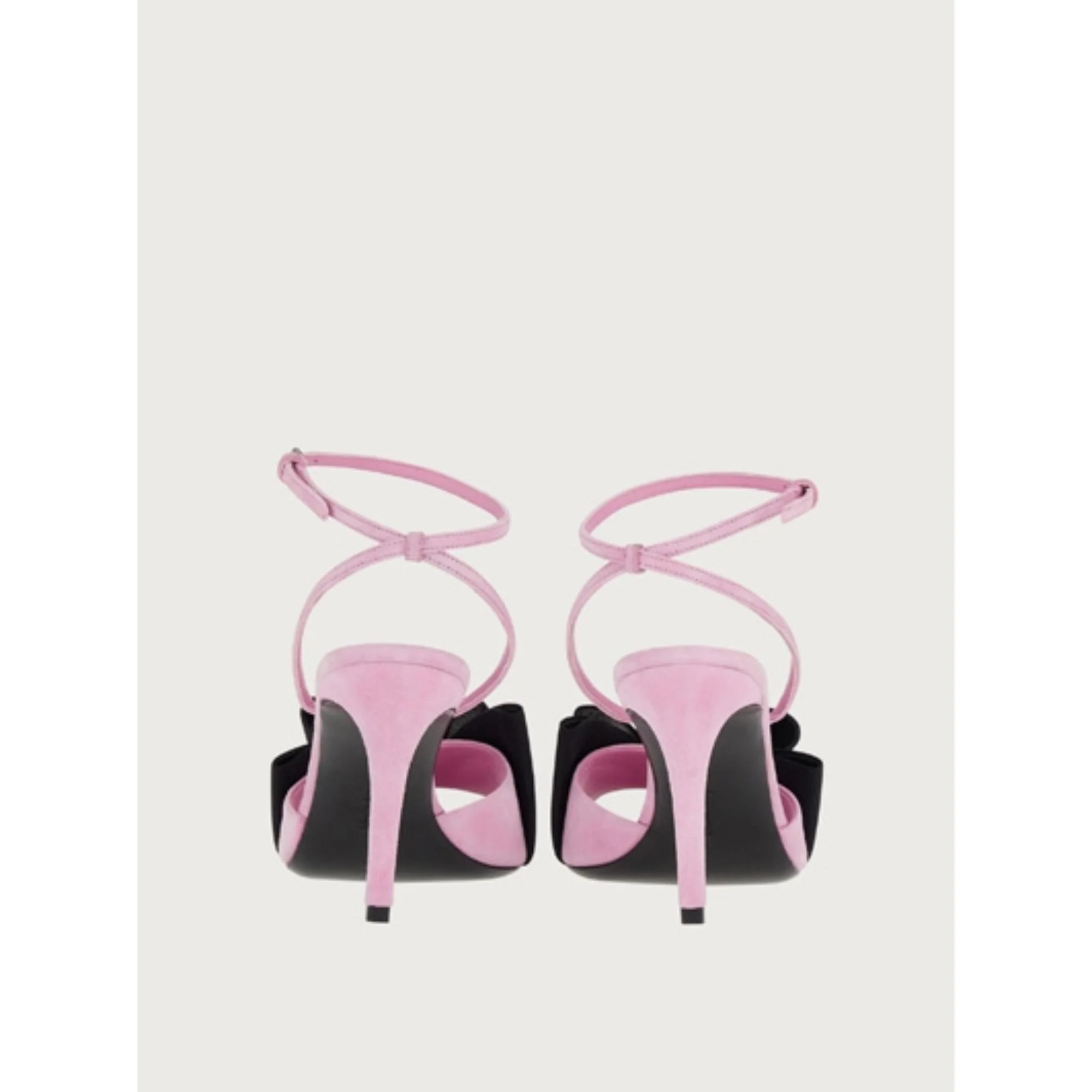 Double Bow Sandals - Flamingo/Black - Image 3