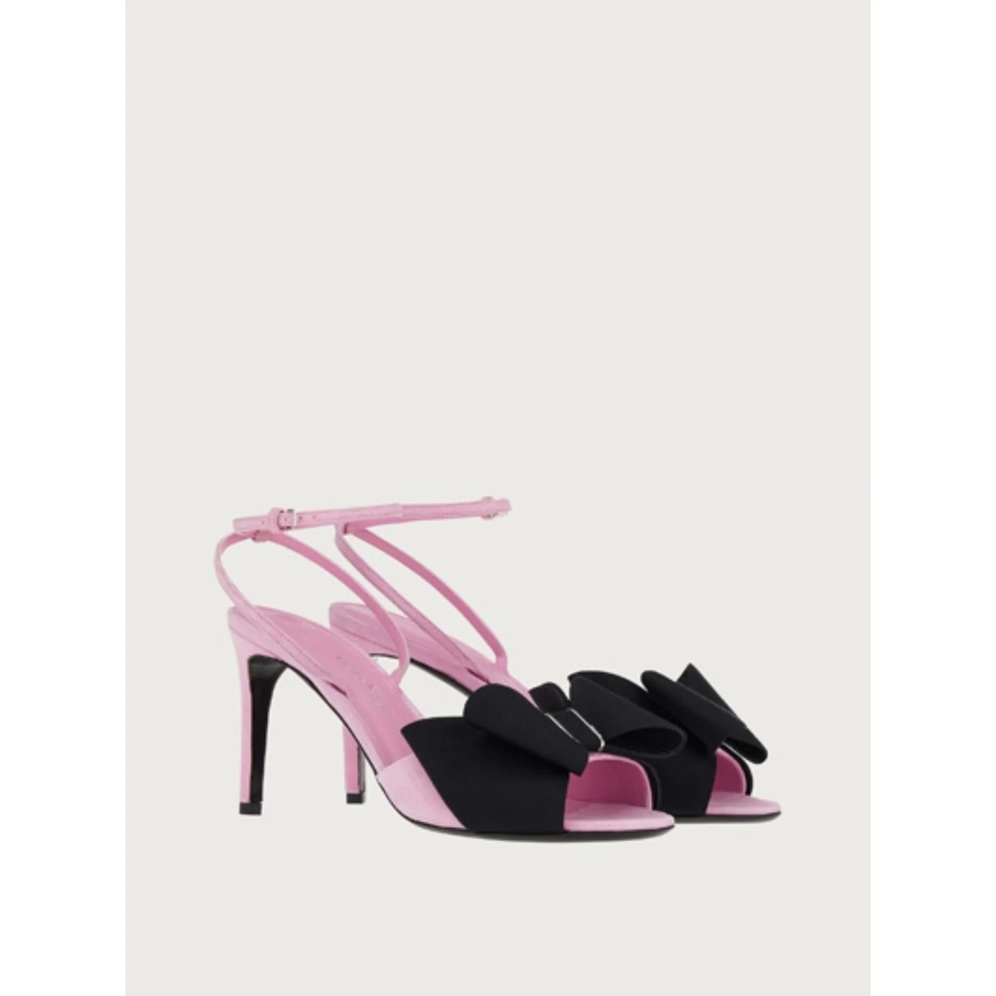 Double Bow Sandals - Flamingo/Black - Image 4