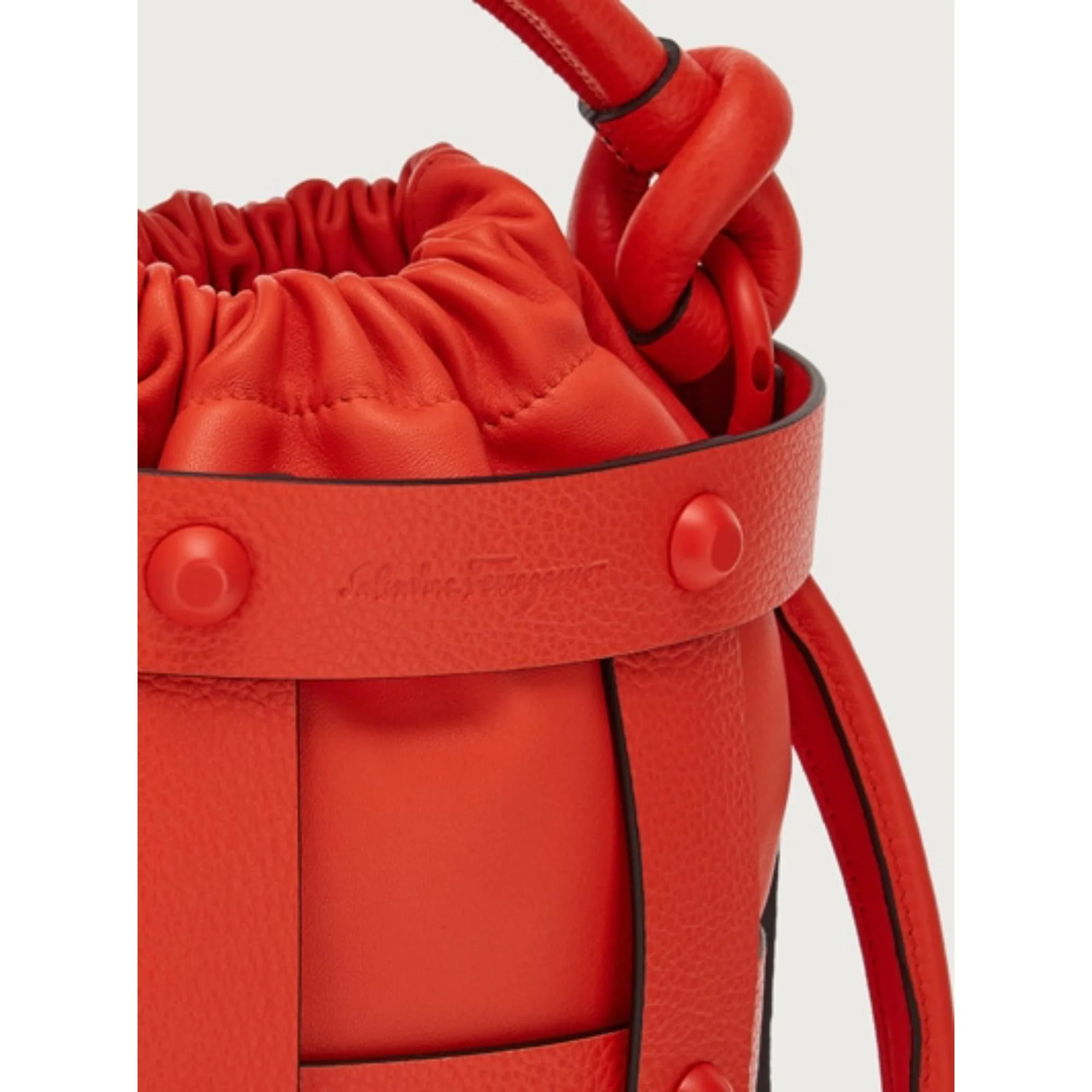 Ferragamo Medium Cage Bag - Candy Apple Red - Image 5
