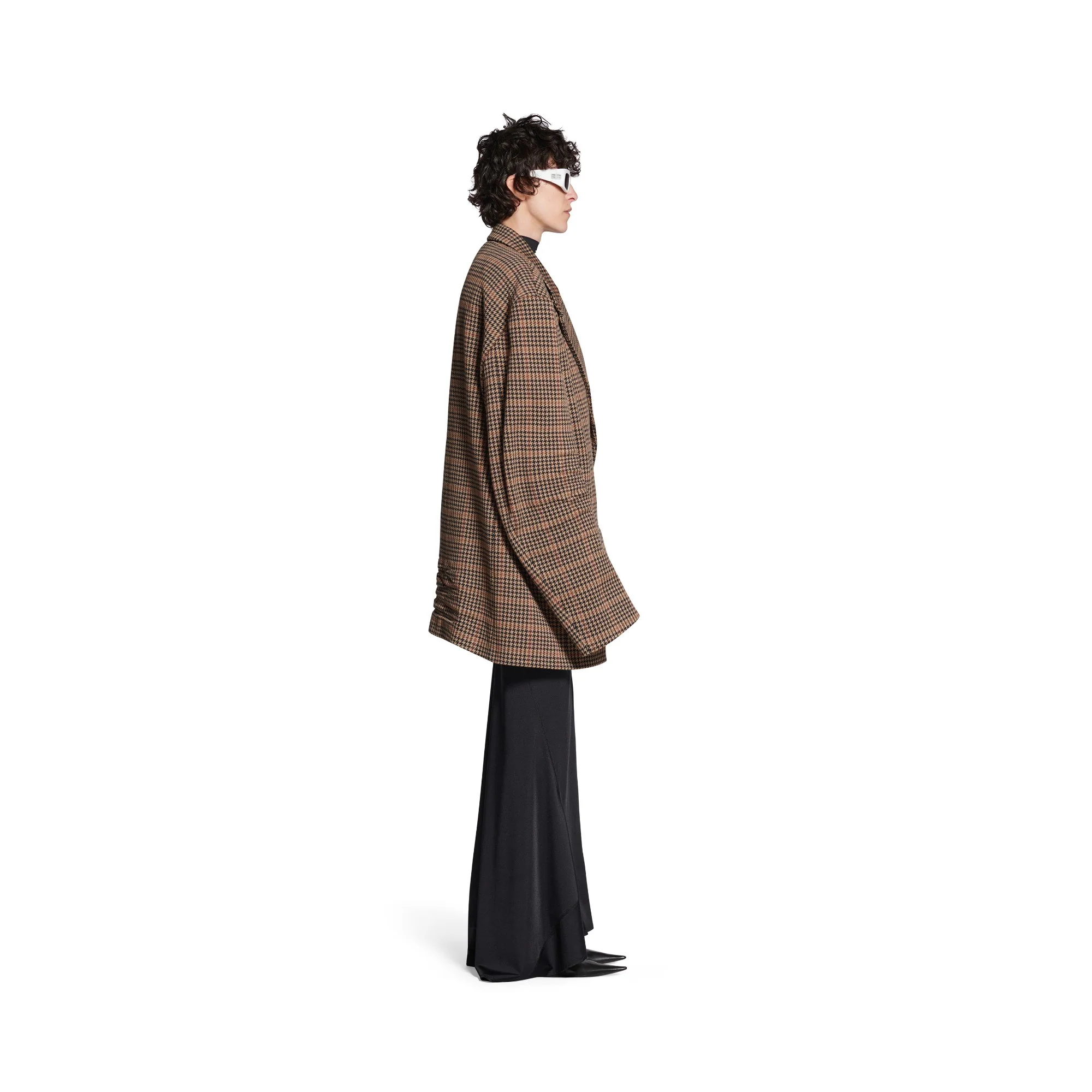 Tailored Knitted Jacket - Beige - Image 6