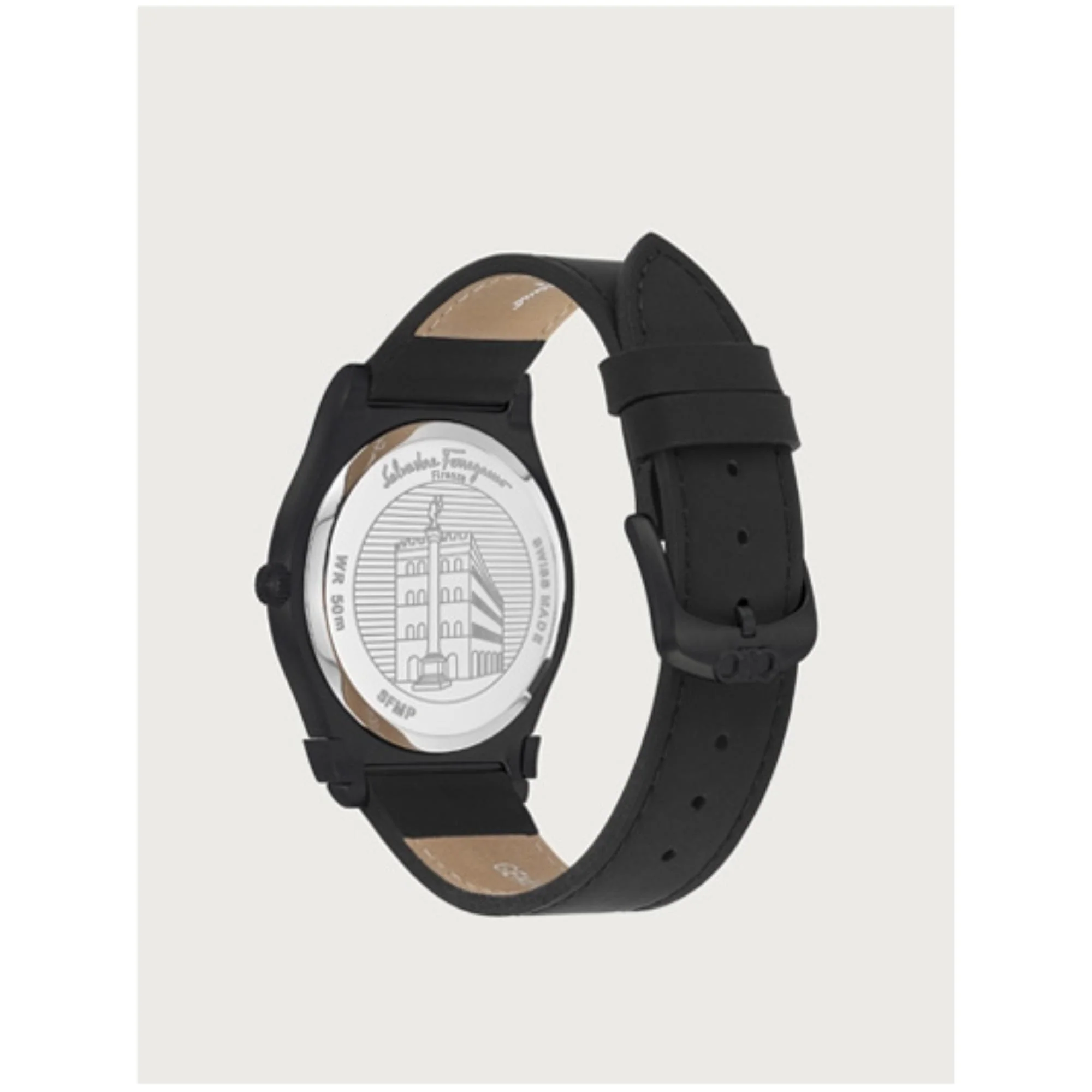 Gancini Gent 41mm Watch - Ip Black/Red - Image 2