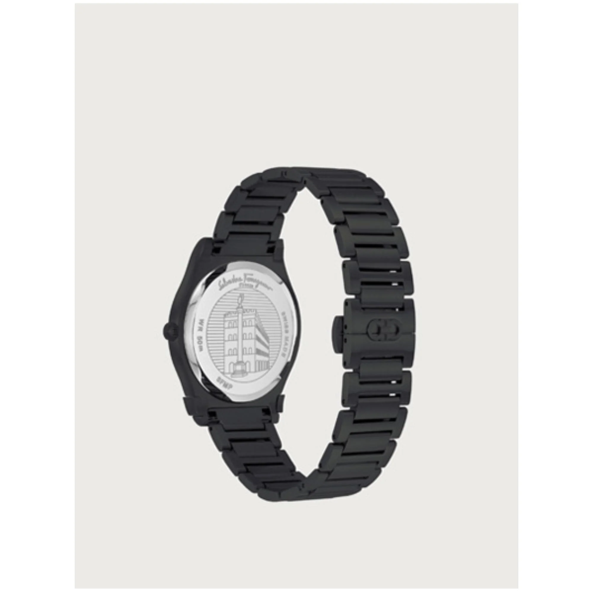 Gancini Gent 41mm Watch - Ip Black/Grey - Image 2