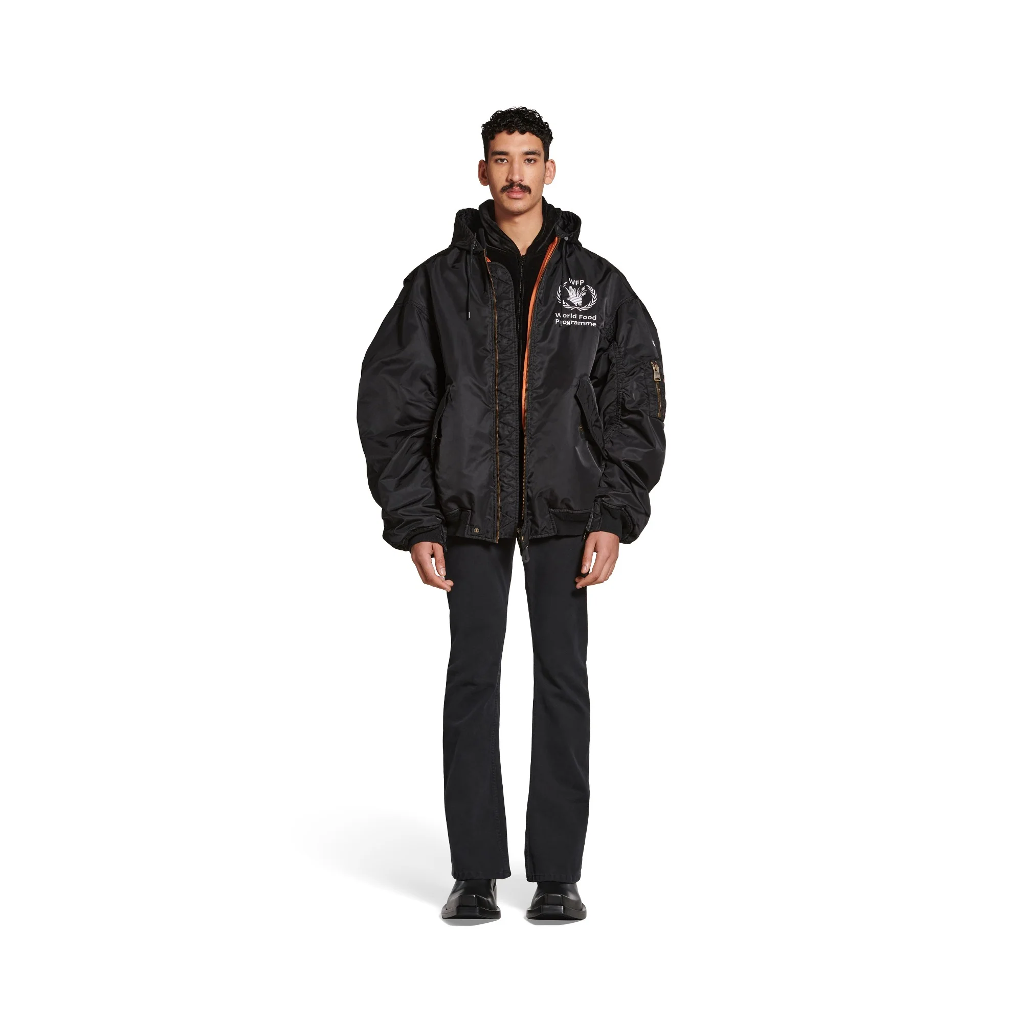 Light Hooded Bomber - Black - Image 3
