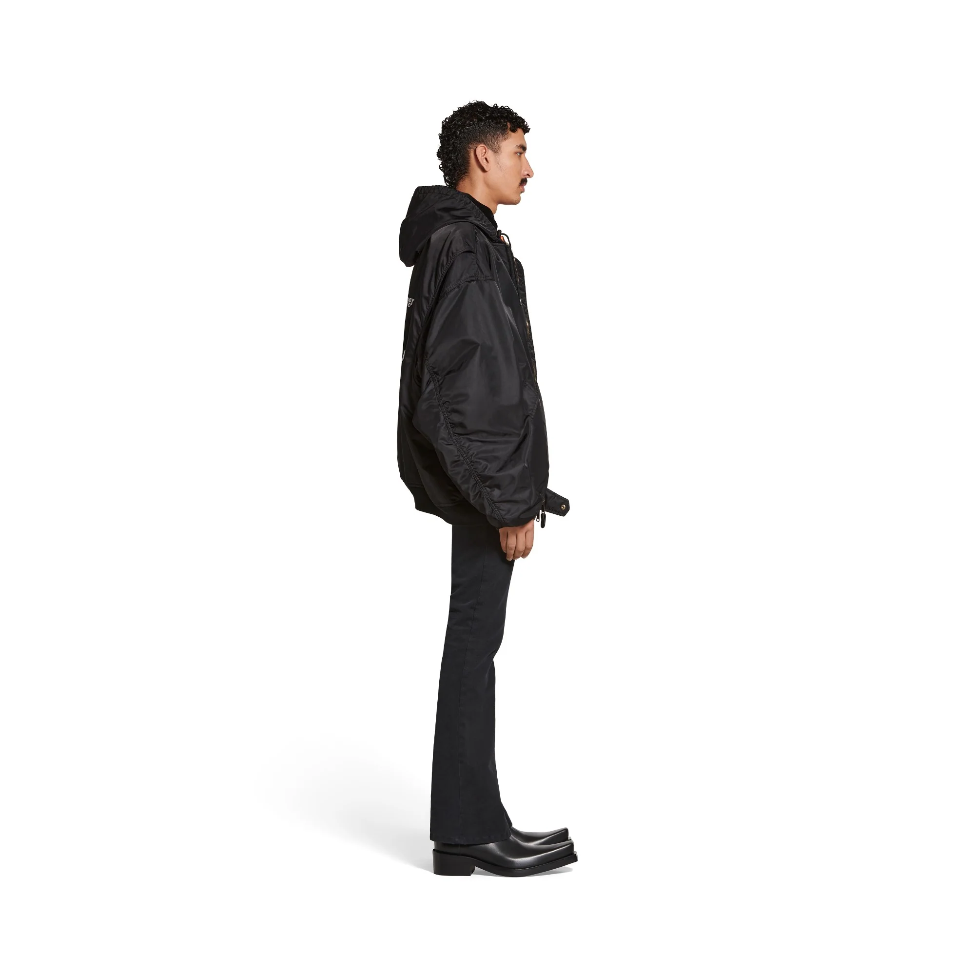 Light Hooded Bomber - Black - Image 5