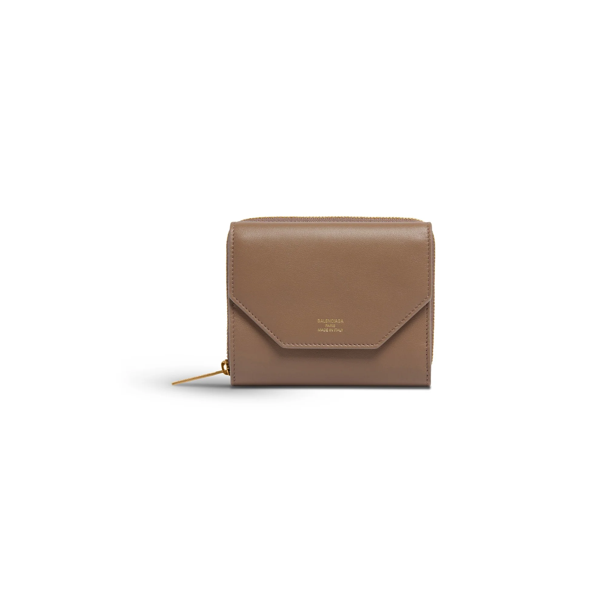 Envelope Compact Wallet W/Flap - Dark Mink Grey