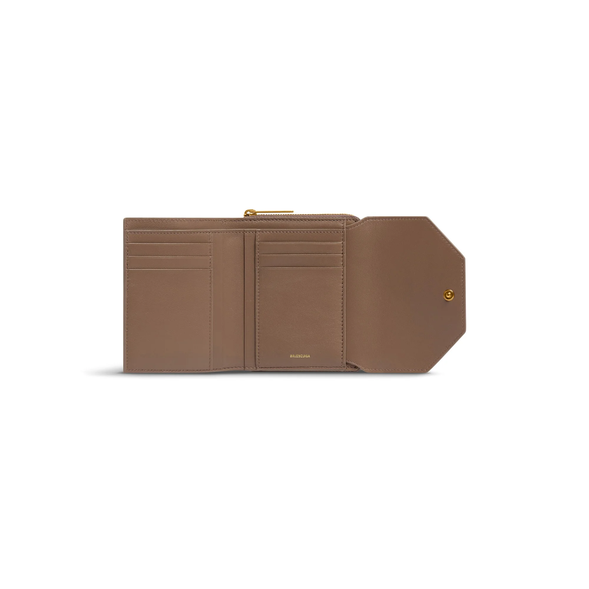 Envelope Compact Wallet W/Flap - Dark Mink Grey - Image 3
