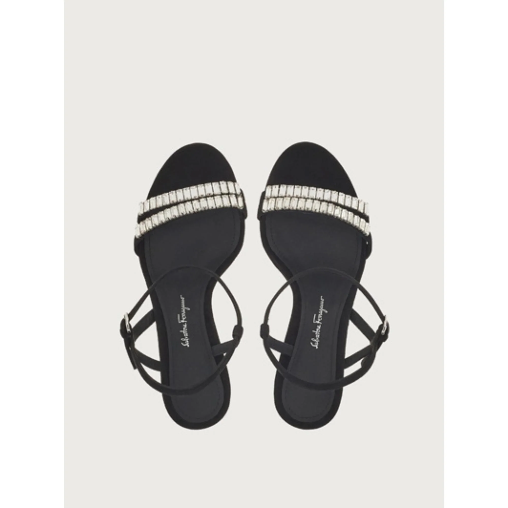 Crystal Embellished Sandals - Black - Image 2