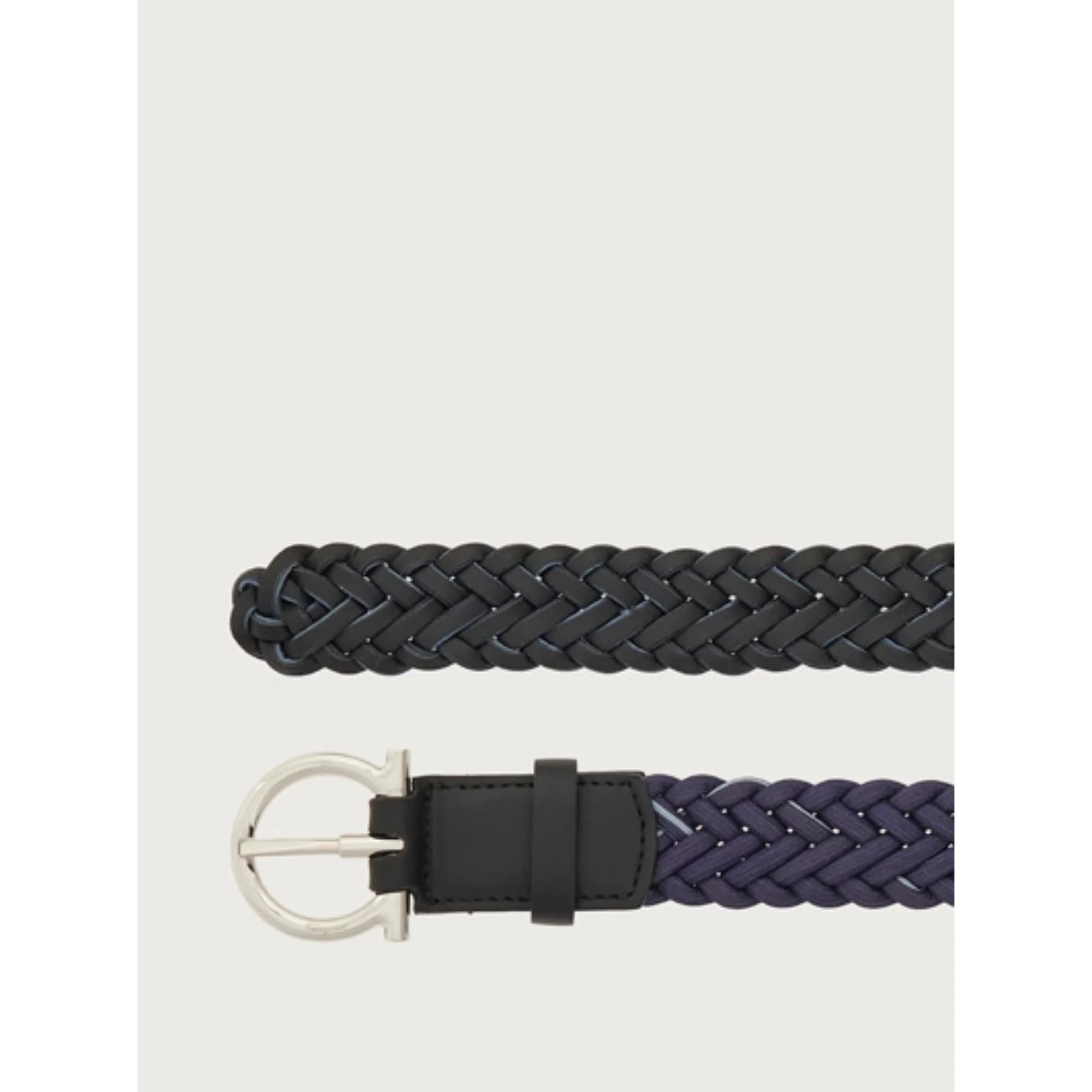 Gancini Fixed Belt - Navy Blue - Image 3