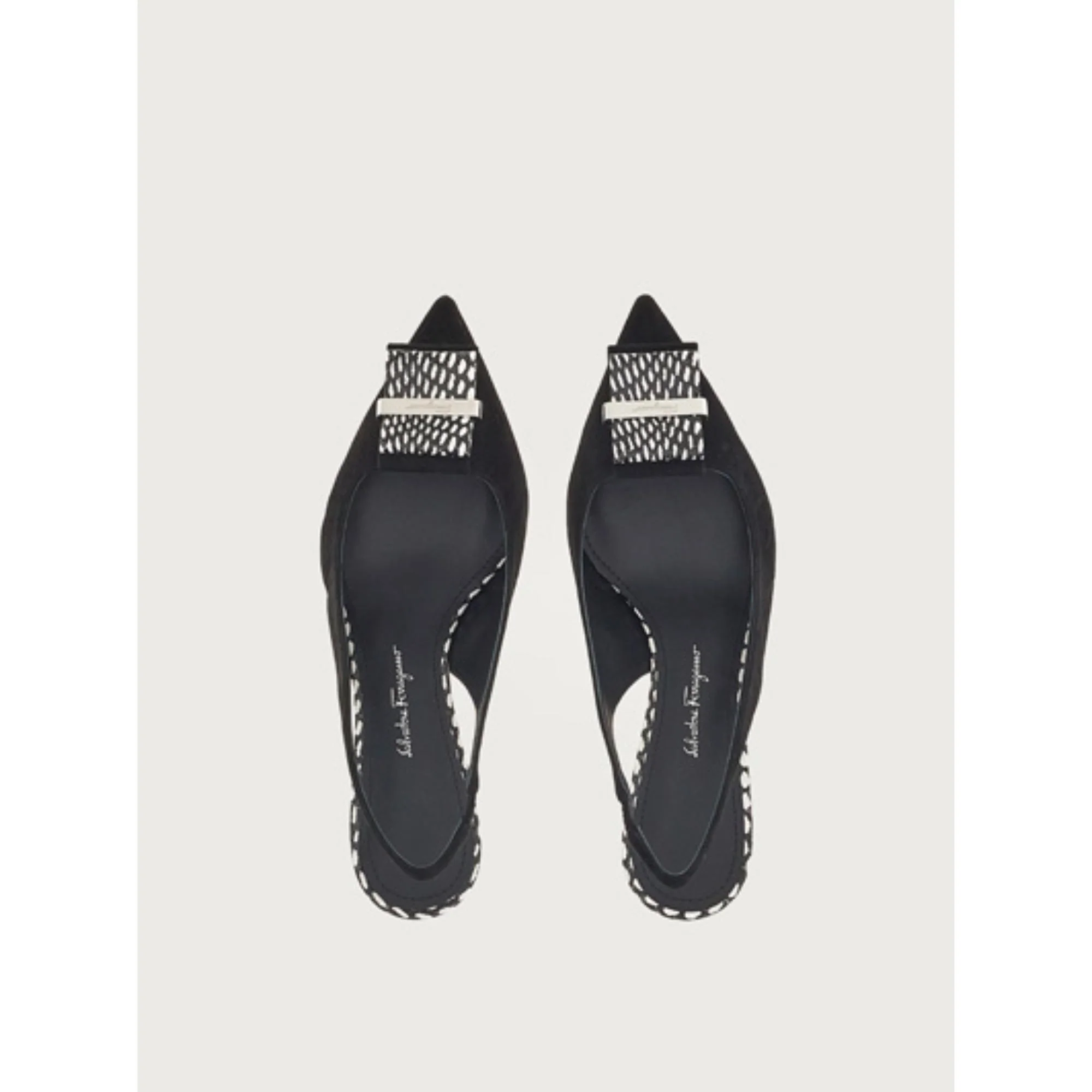 Double Bow Slingback - Black - Image 2