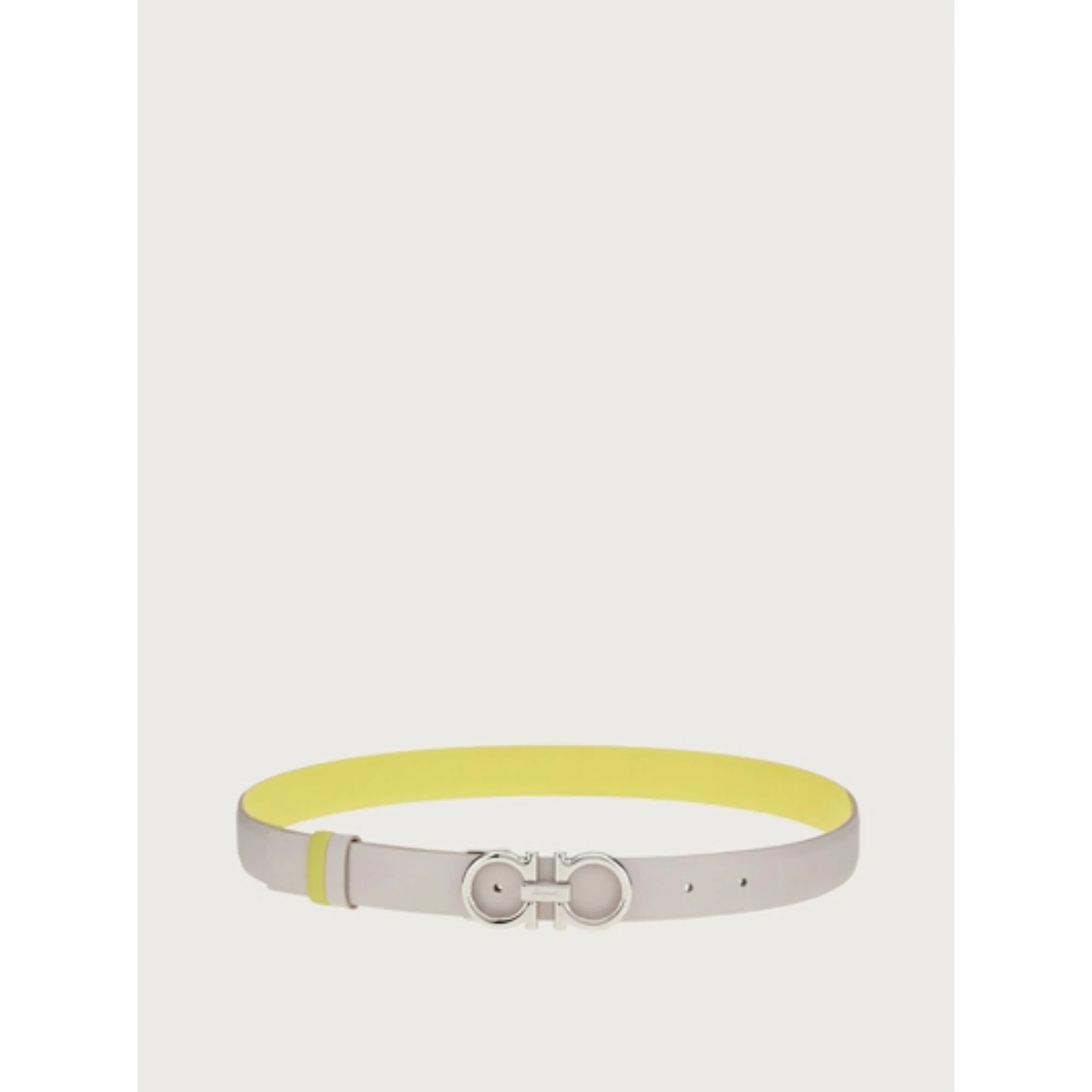 Reversible And Adjustable Gancini Belt - Calce/Cedrata - Image 2