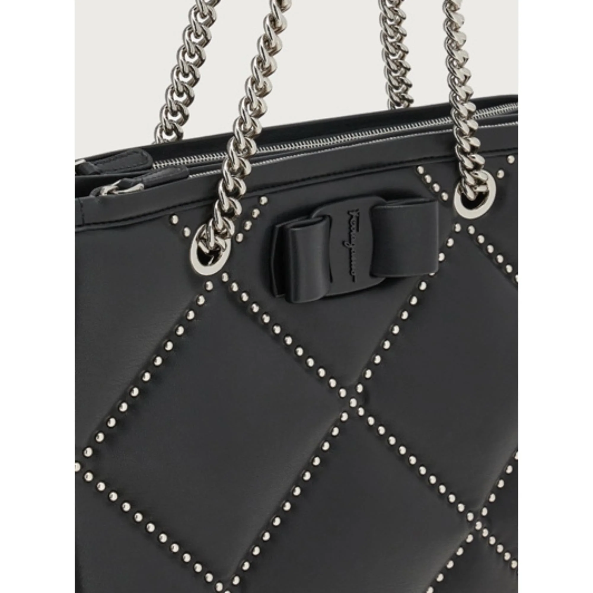 Viva Bow Tote Bag - Black - Image 5