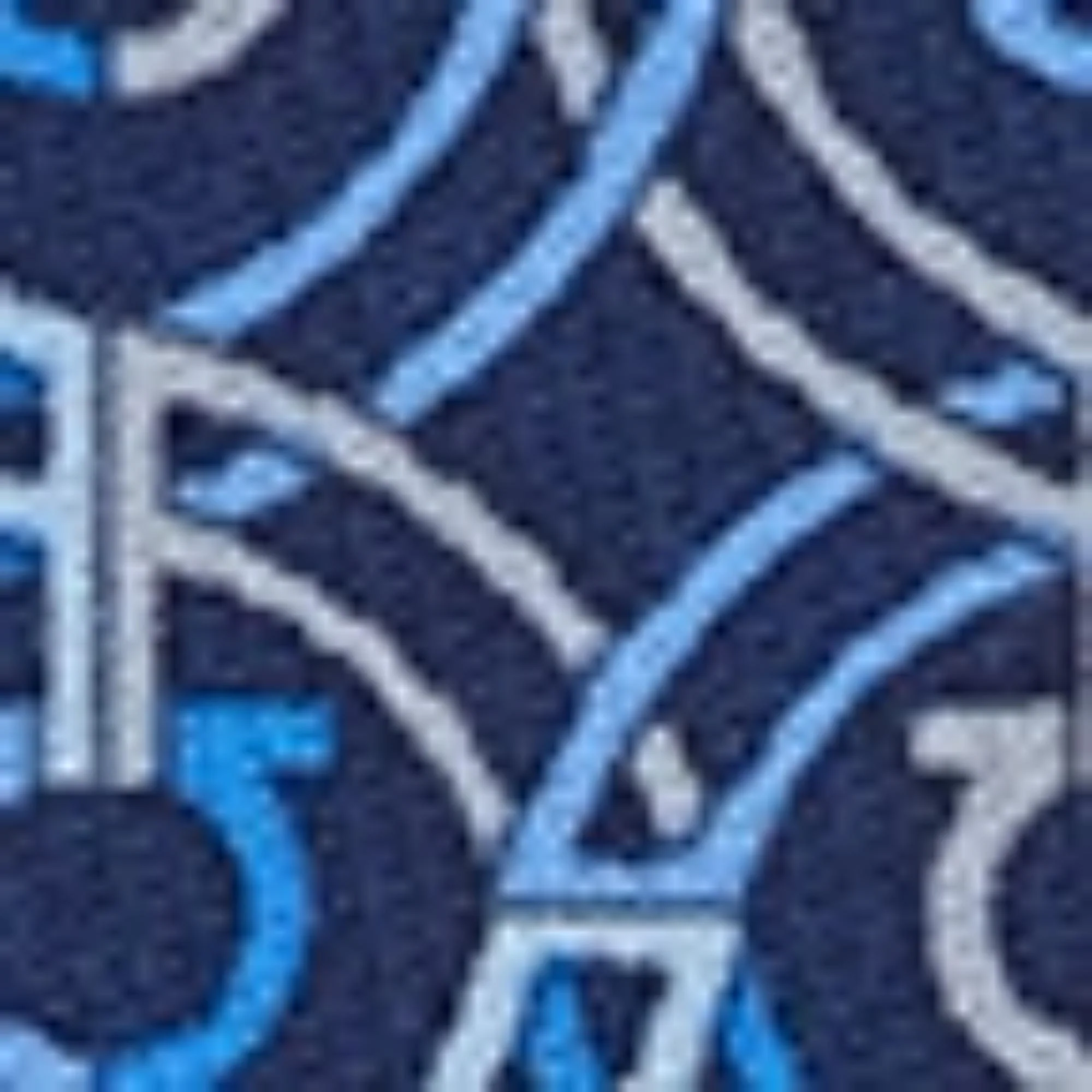Gancini Print Silk Tie - Navy Blue - Image 3