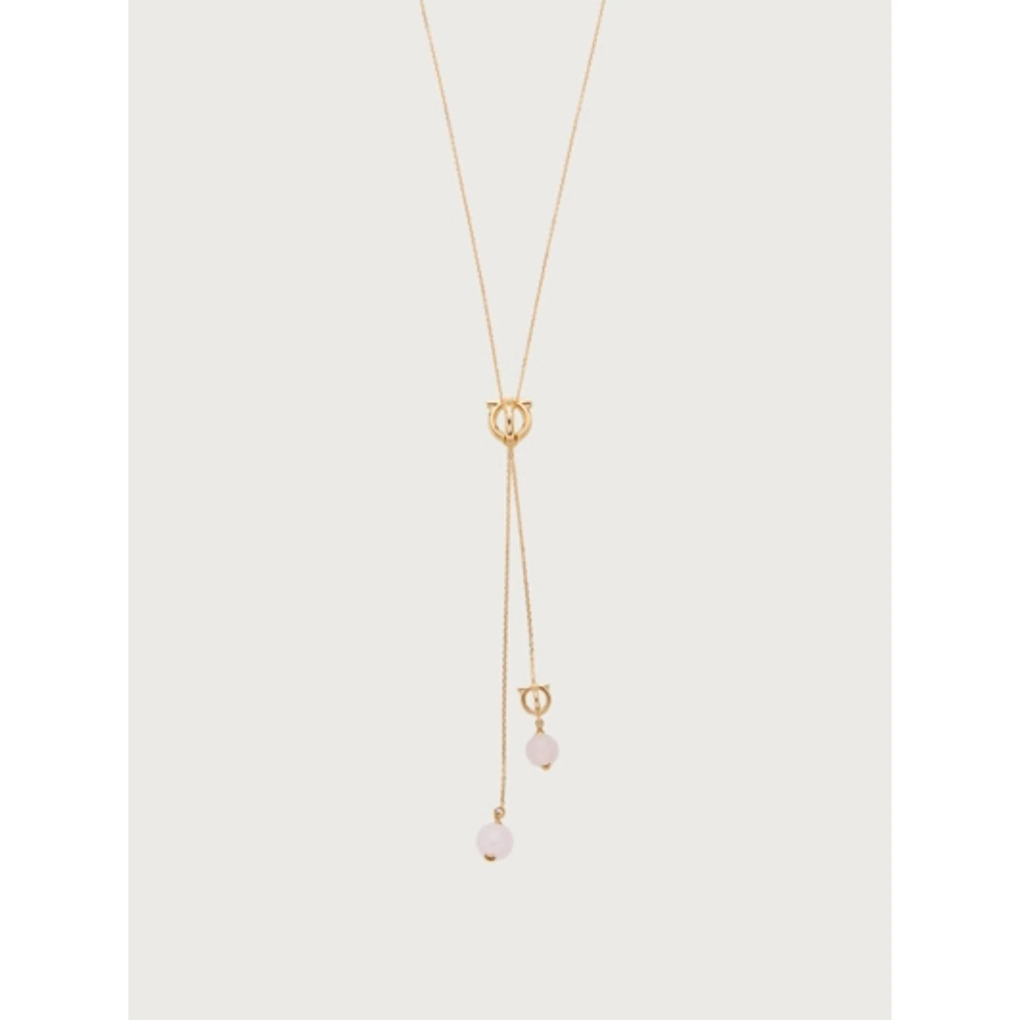 3D Gancini Necklace with Pendant - Gold - Image 2