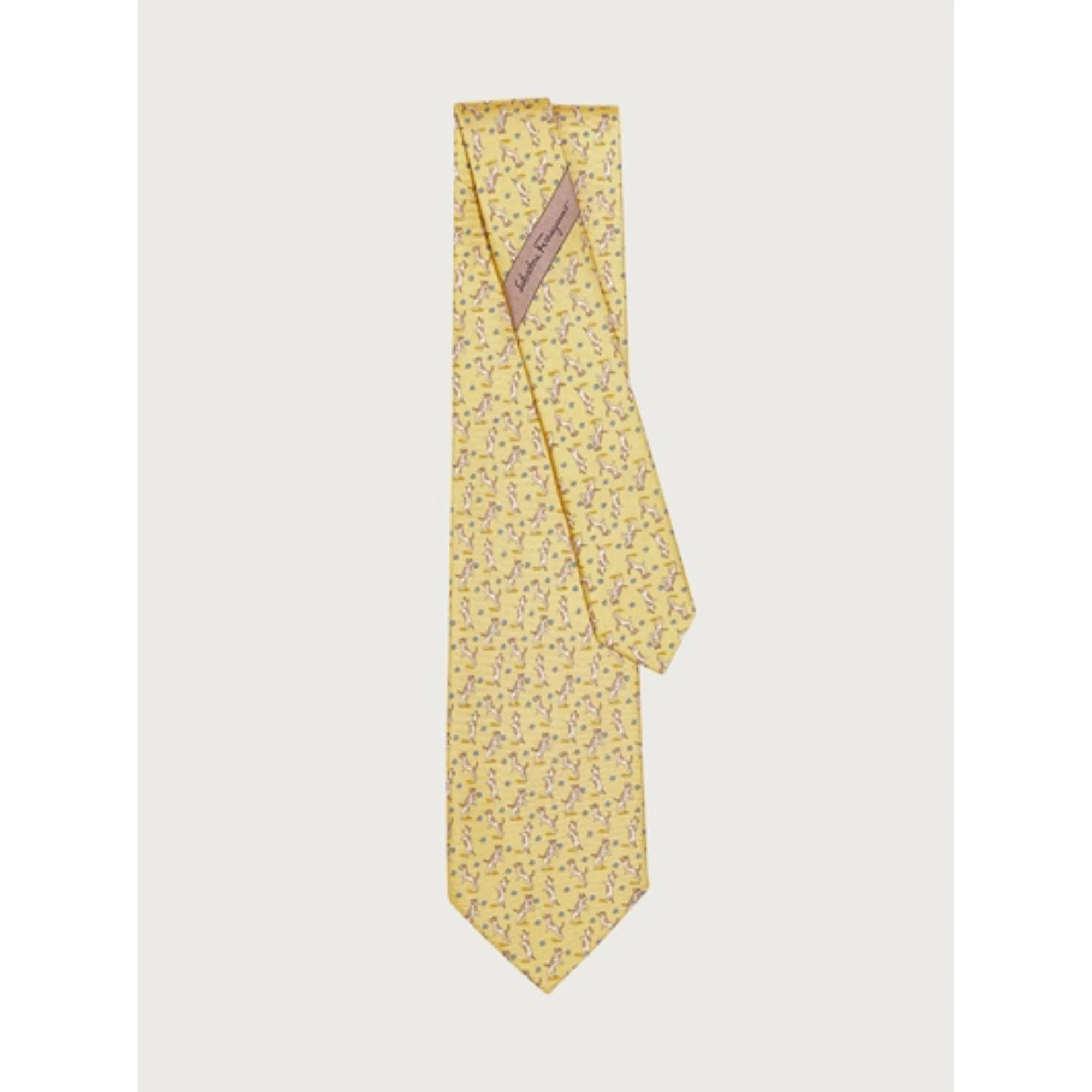 Pluto Print Silk Tie - Yellow - Image 2