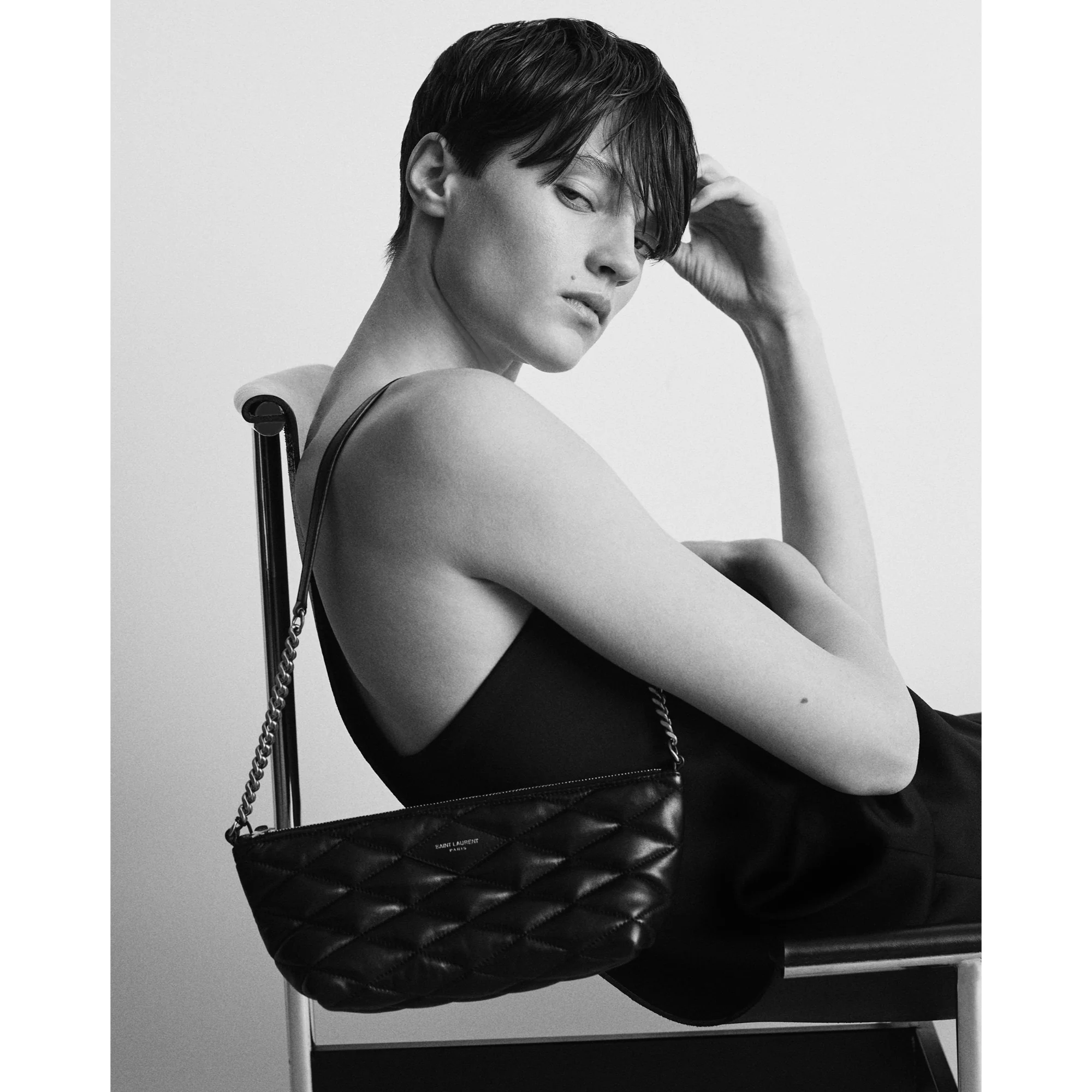 Zipped Shoulder Bag - Nero - Image 5