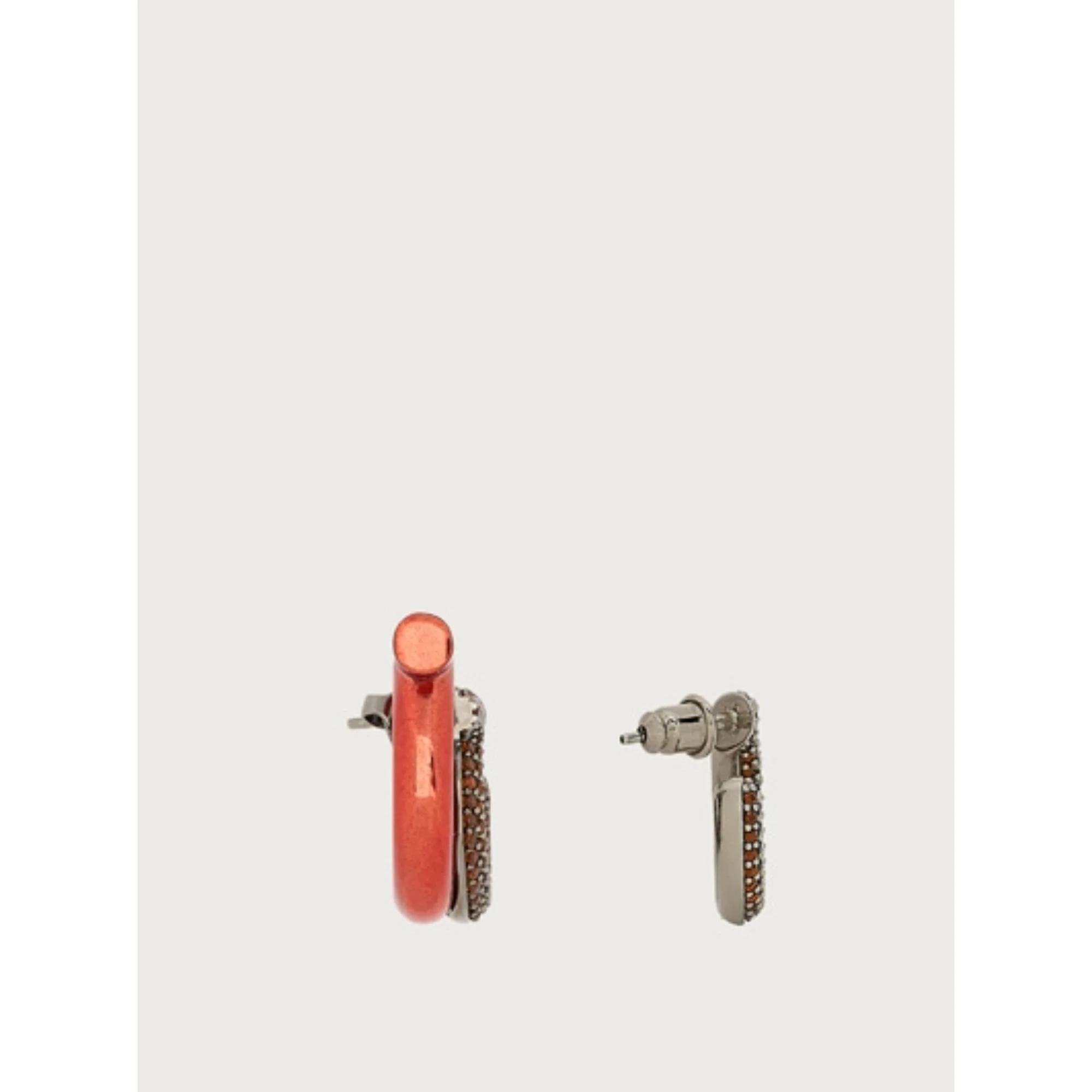 Gancini Earrings - Red - Image 2