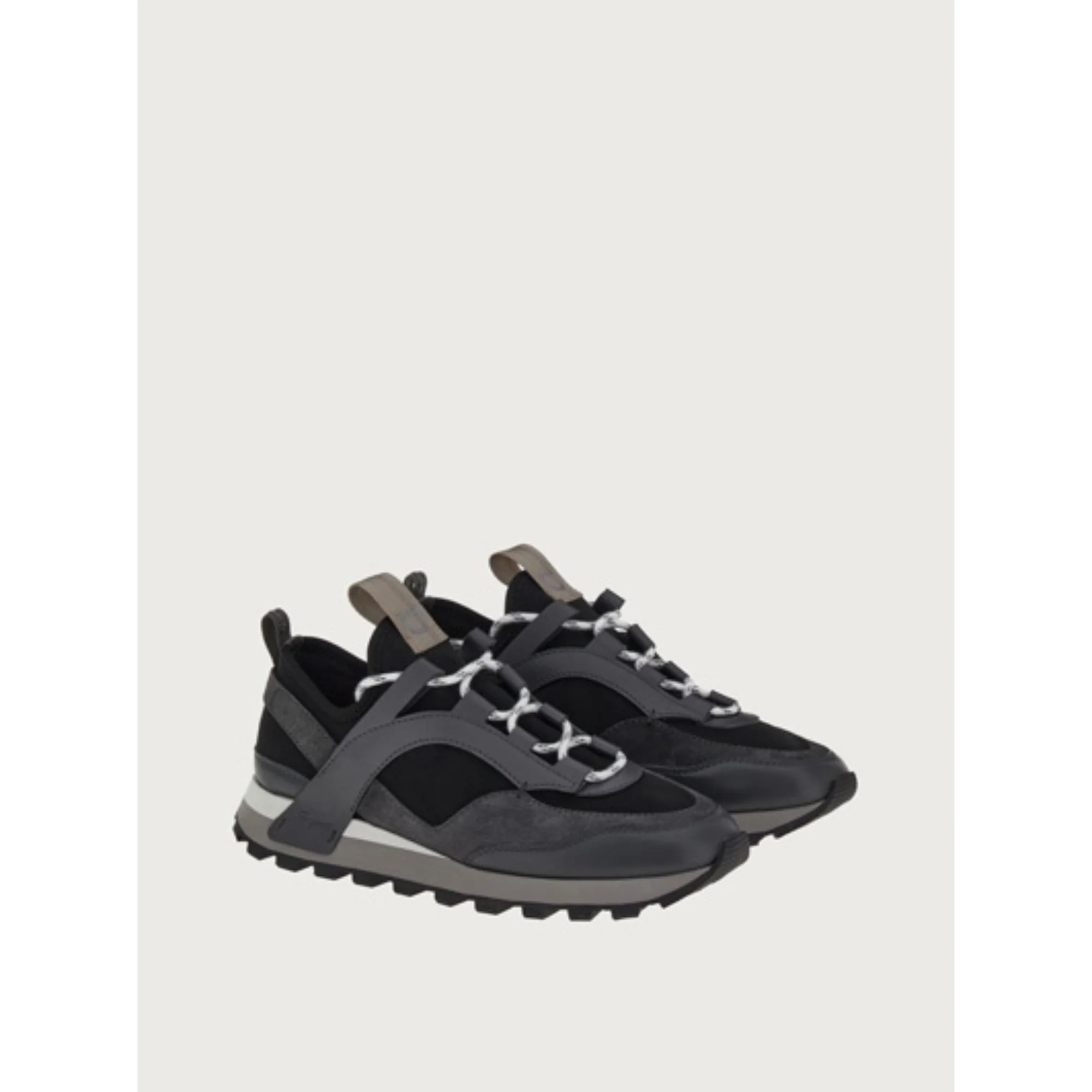 Ferragamo Pull-On Sneakers - Stromboli Sand/Hematite - Image 4