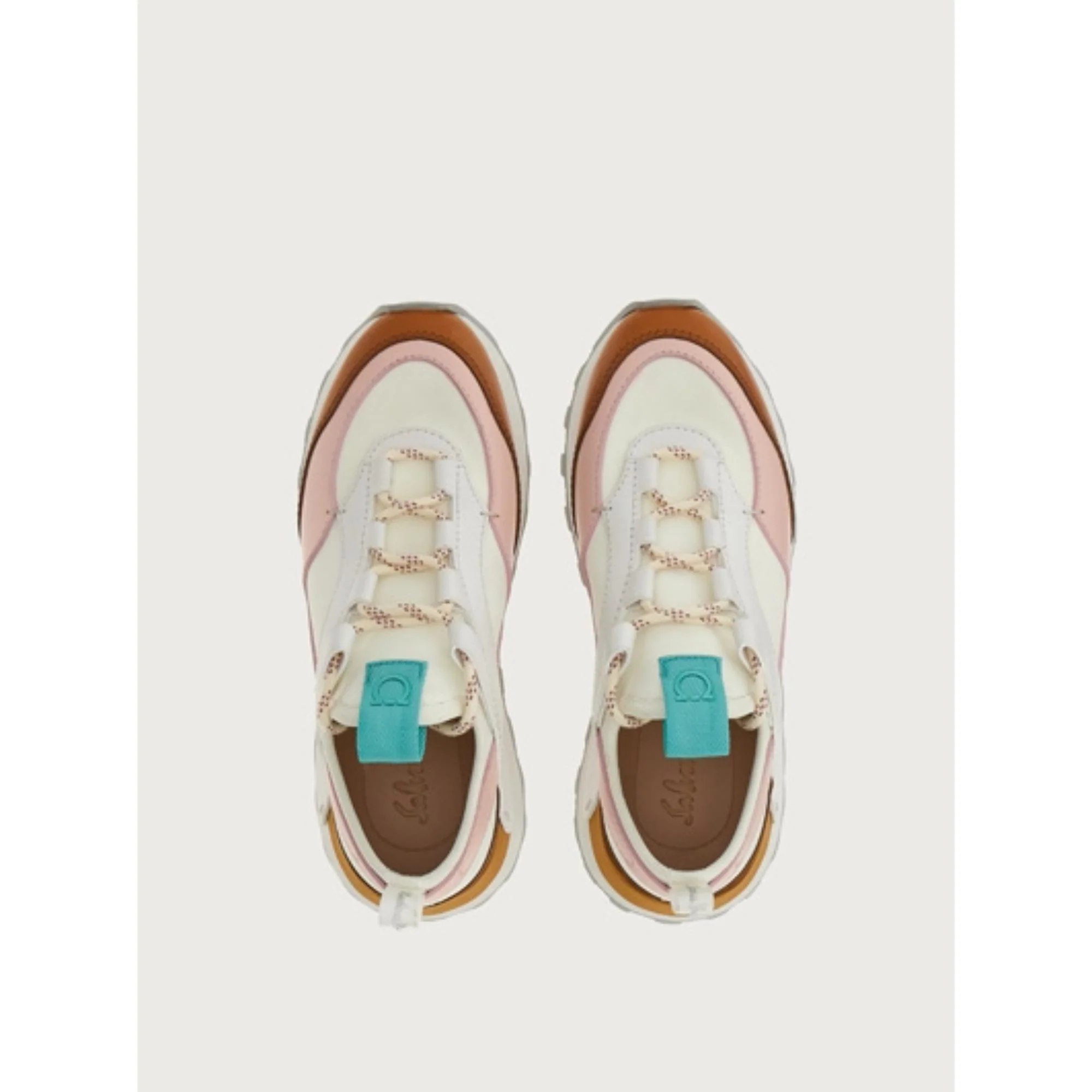 Ferragamo Pull-On Sneakers - White/Sella/Pink - Image 2
