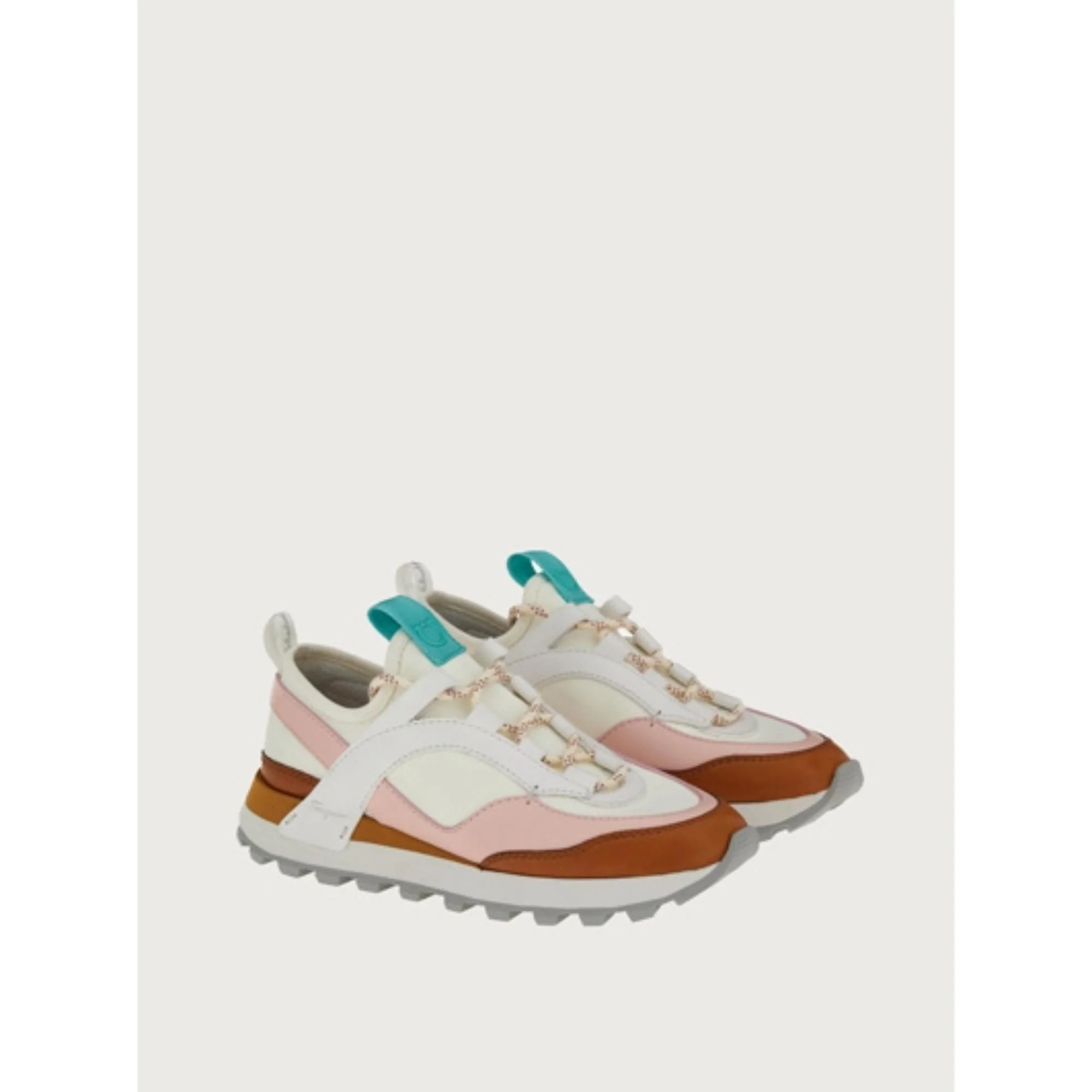 Ferragamo Pull-On Sneakers - White/Sella/Pink - Image 5