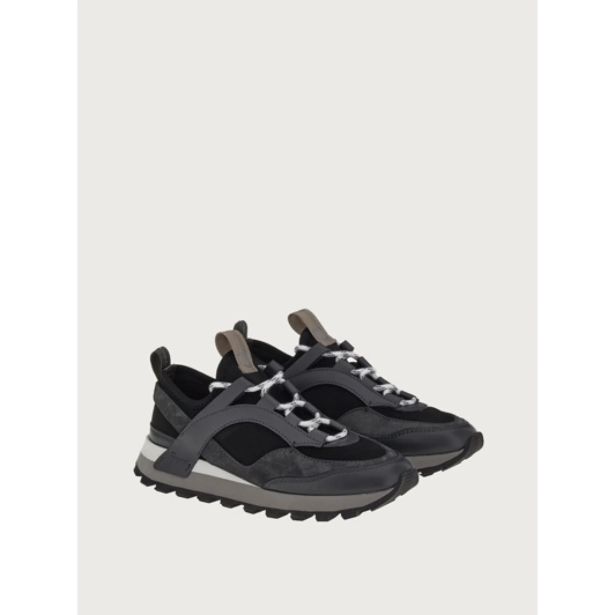 Ferragamo Pull-On Sneakers - Pink/Stromboli Sand/Hematite - Image 5