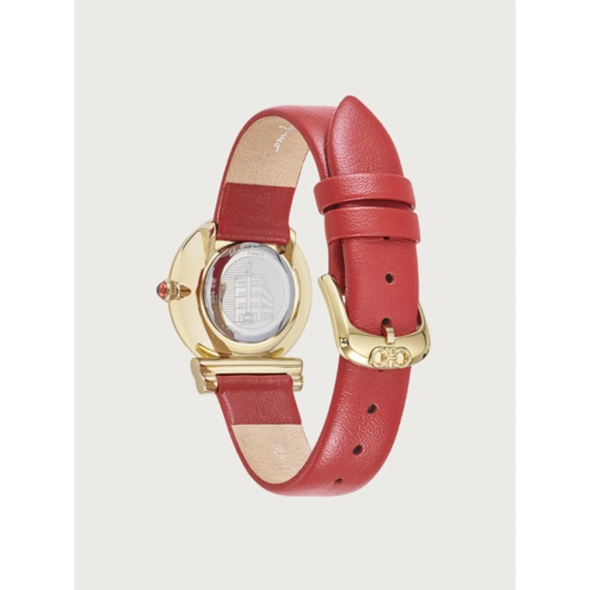 Gancini 28mm Watch - Ip Yellow Gold/Red/White - Image 2