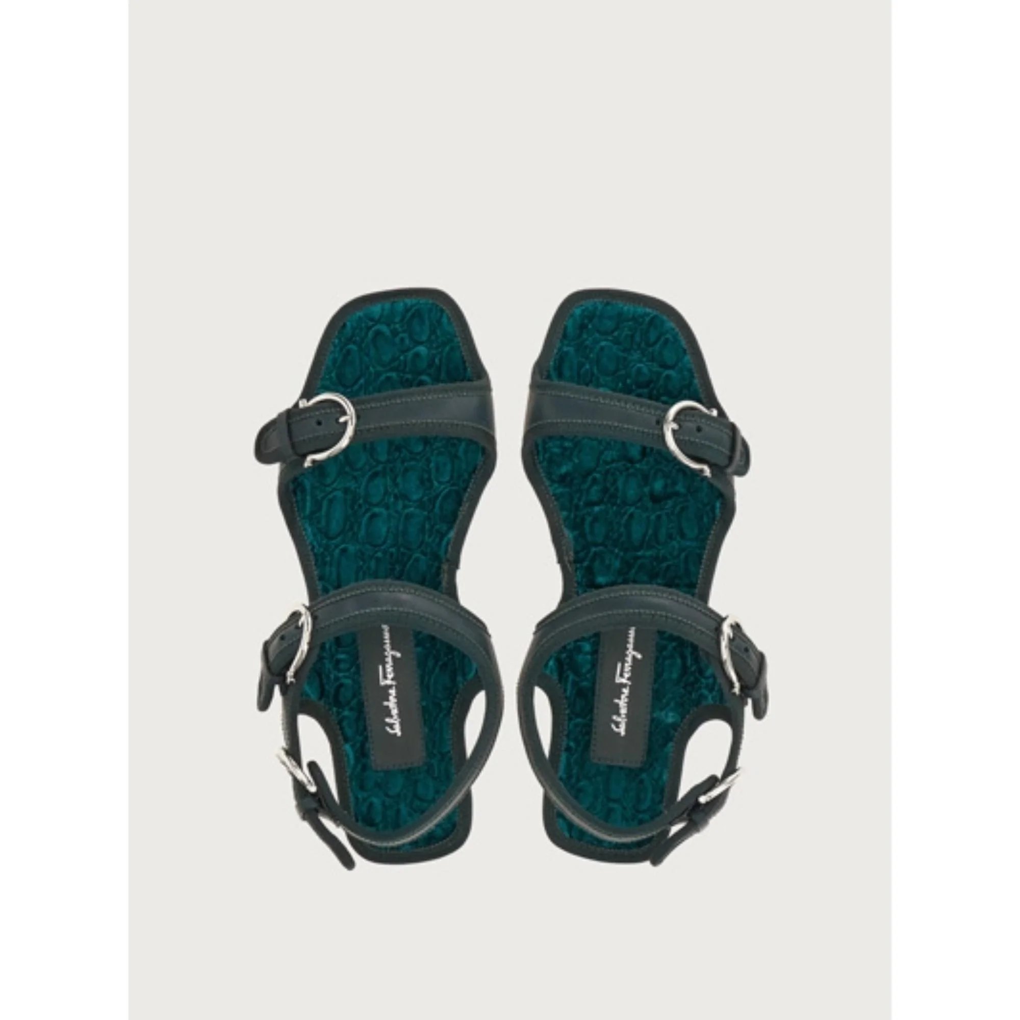 Ferragamo Nomadic Stories Sandals - Agrifolio Blue - Image 2