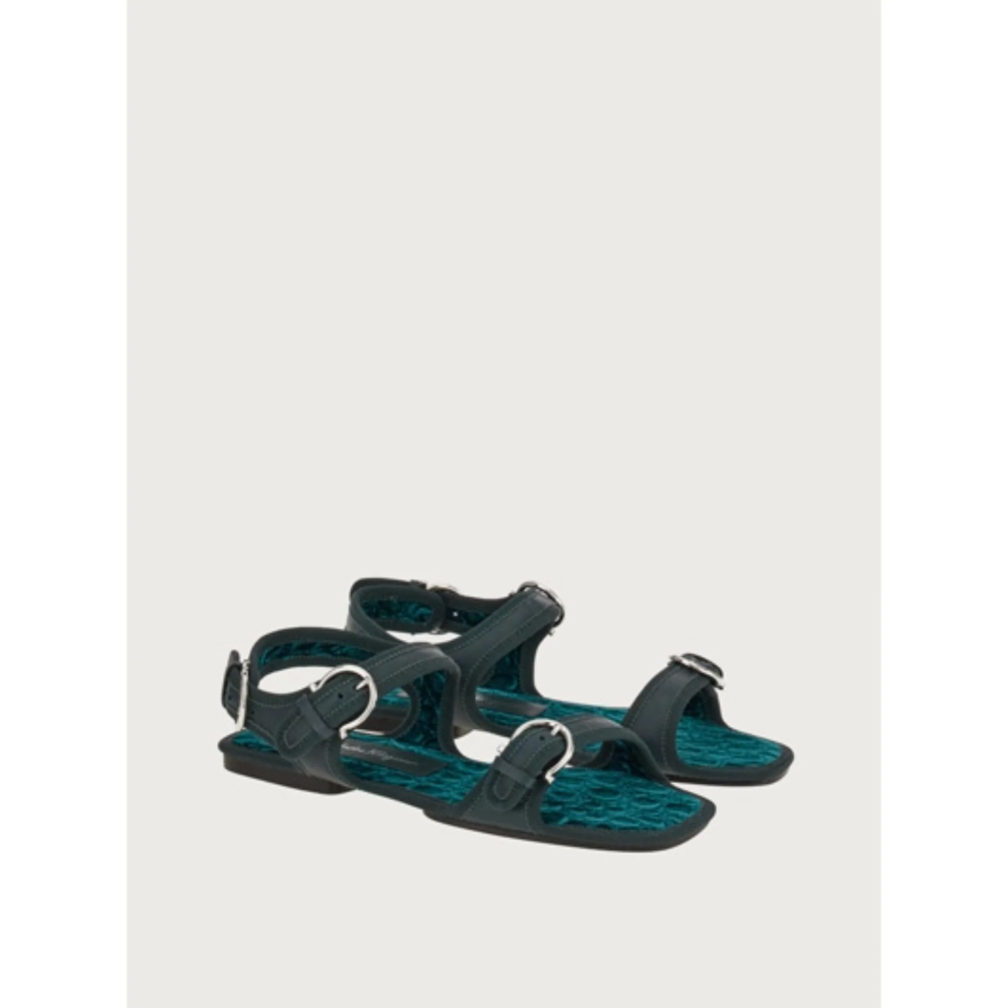 Ferragamo Nomadic Stories Sandals - Agrifolio Blue - Image 4