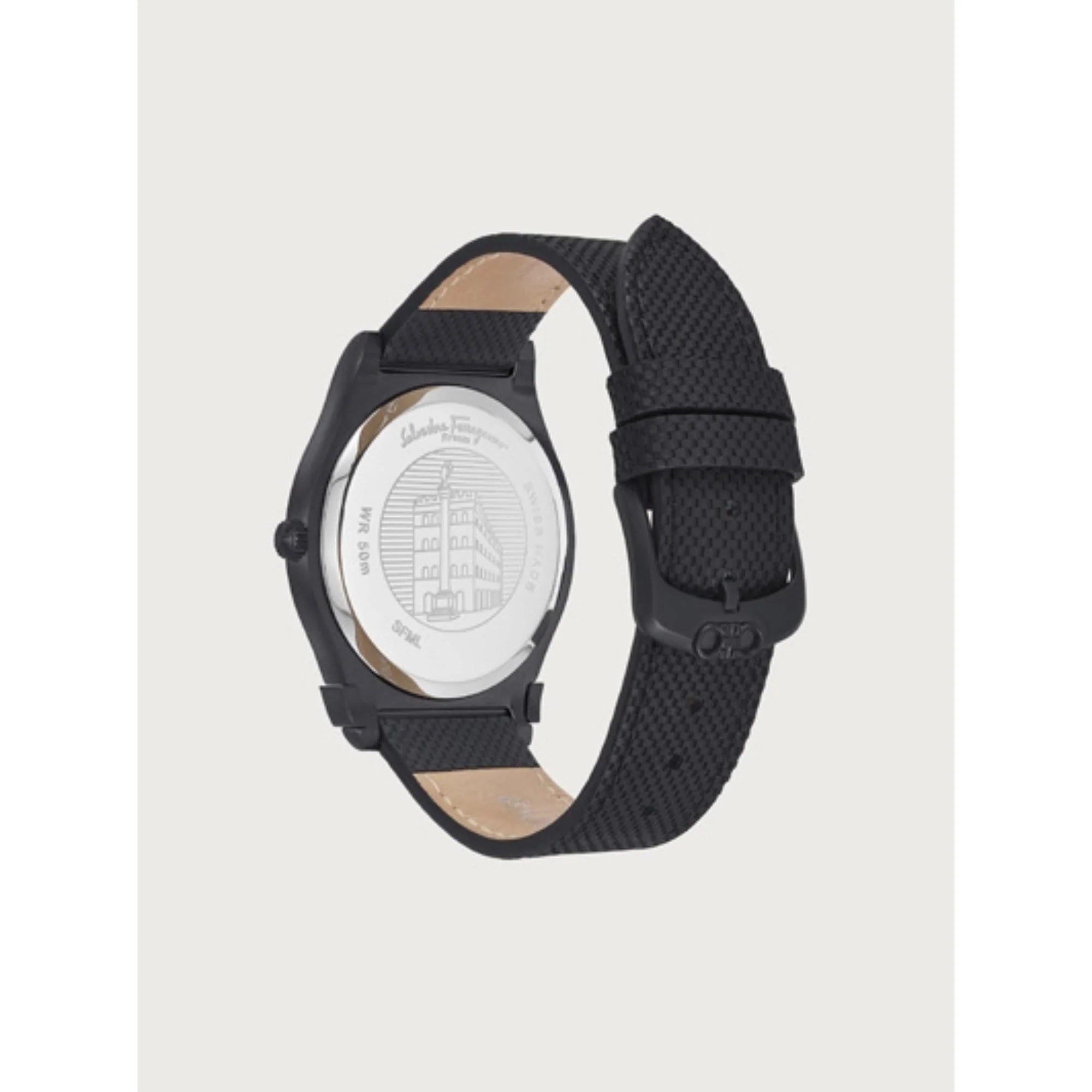 Gancini Gent 41mm Watch - Ip Black/Black/Green - Image 2