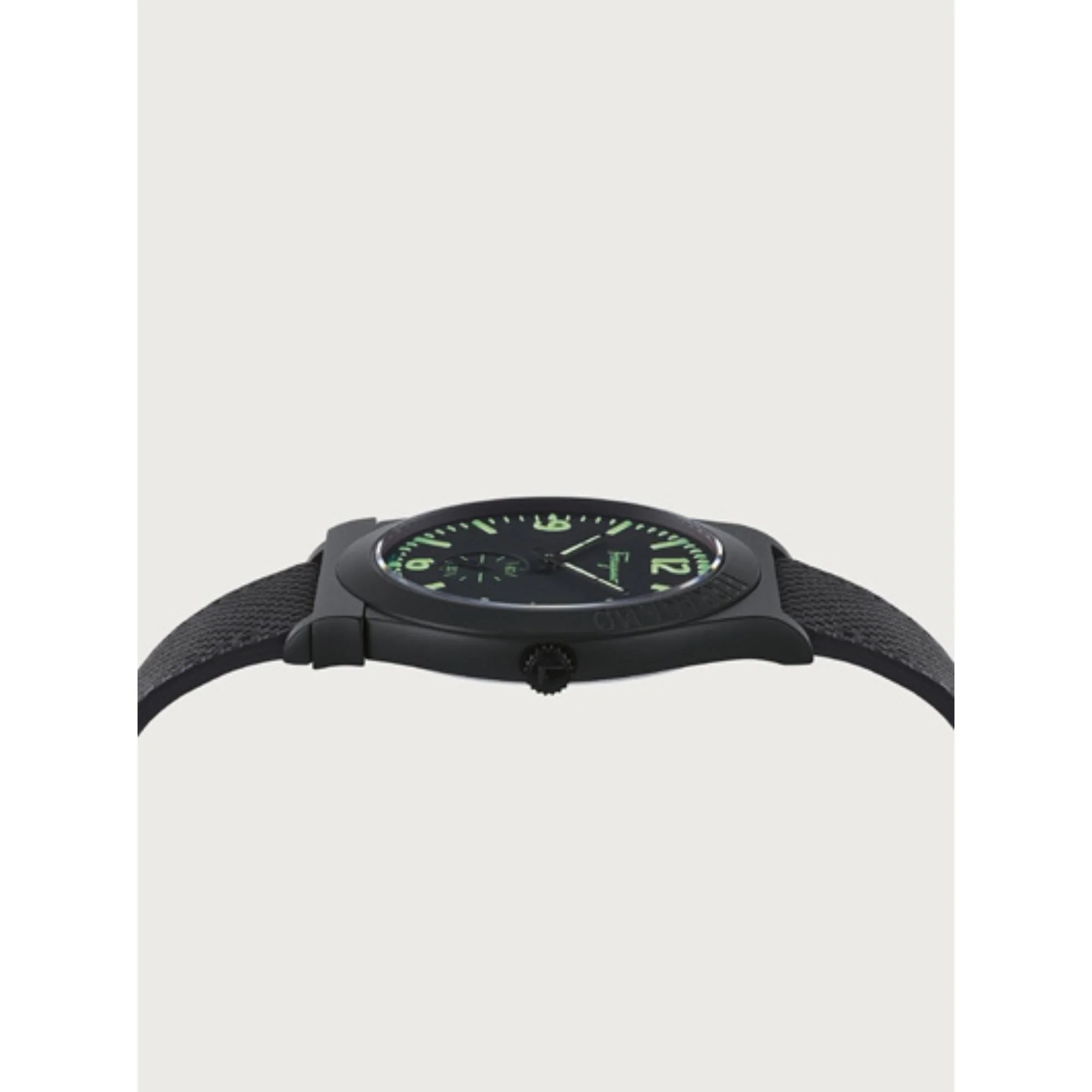 Gancini Gent 41mm Watch - Ip Black/Black/Green - Image 3