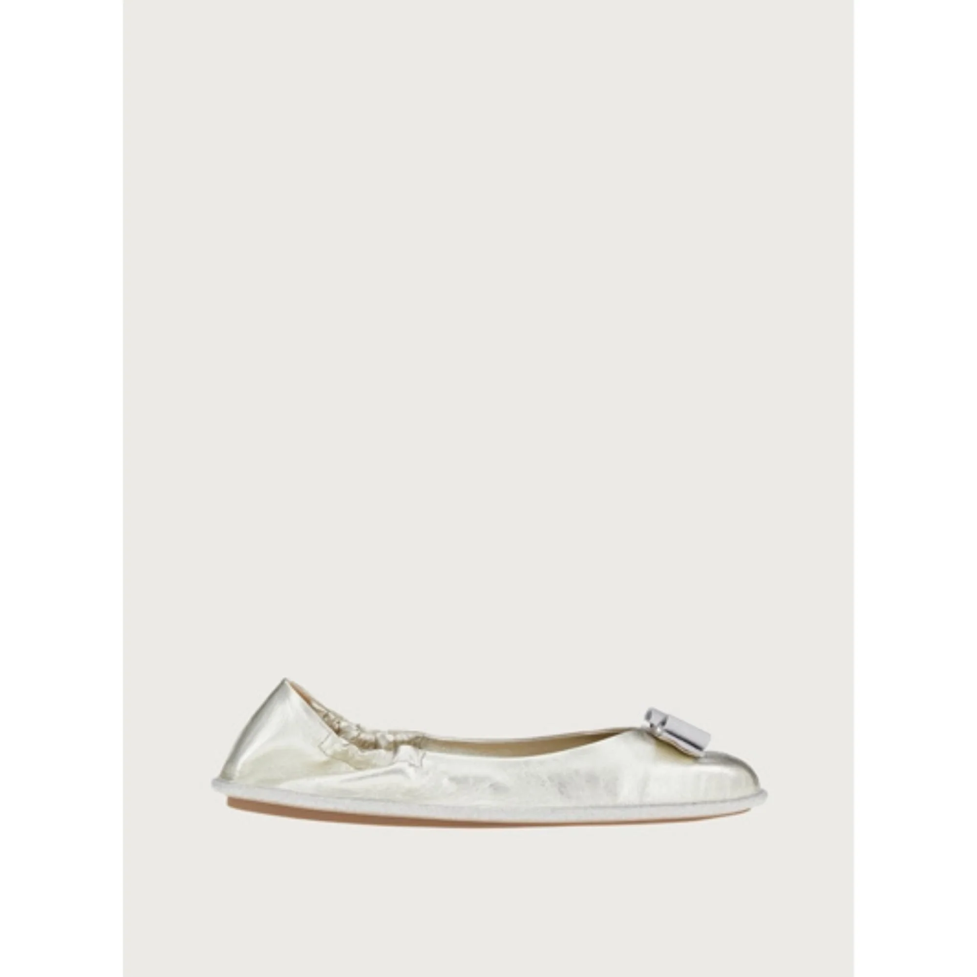 Ferragamo Nomadic Stories Ballet Flats - Platino