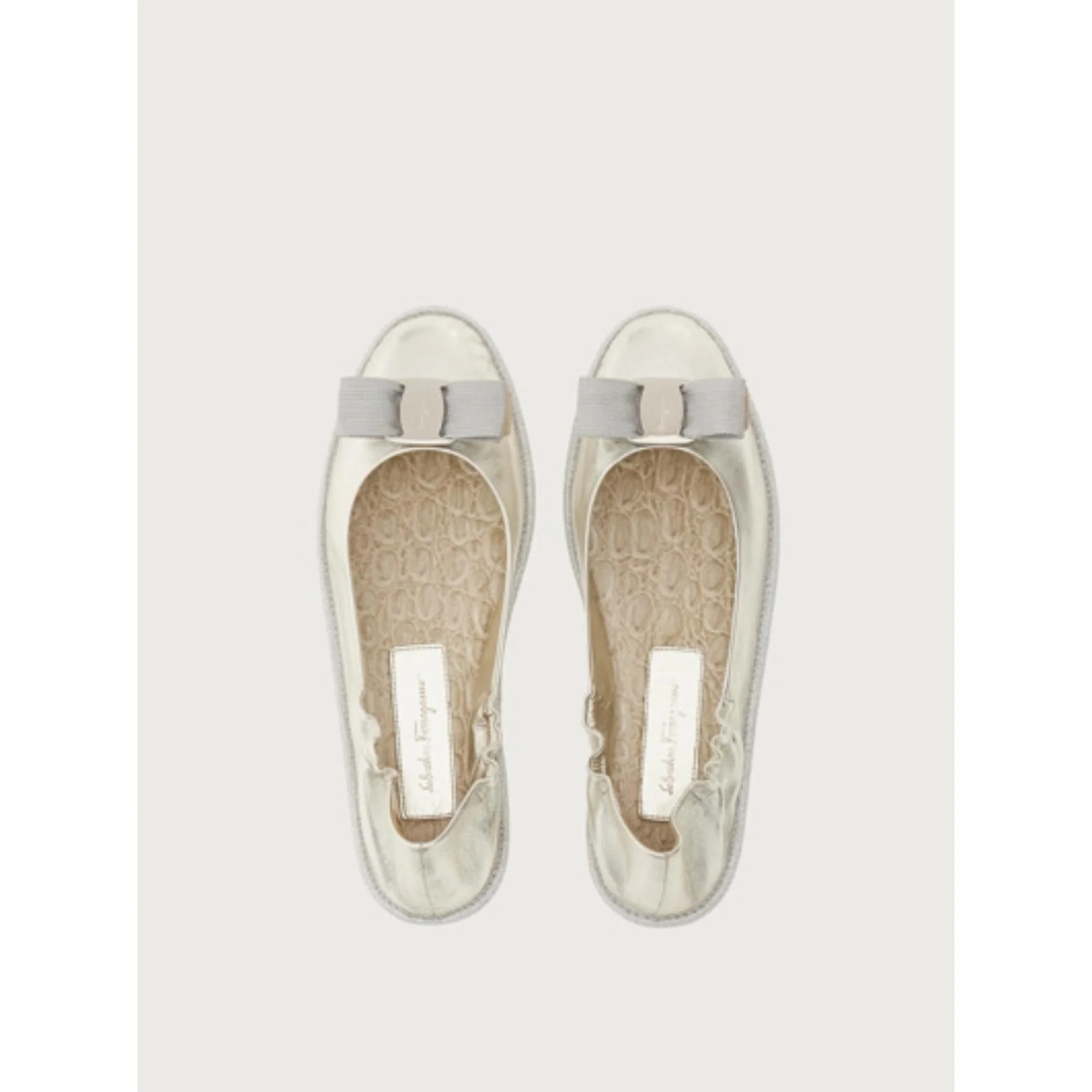 Ferragamo Nomadic Stories Ballet Flats - Platino - Image 2